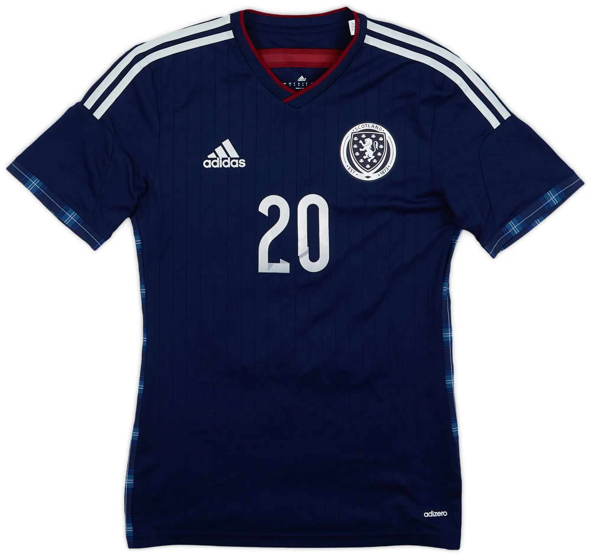 adidas 2014-15 Scotland Player Issue Home L/S Shirt #20 - 10/10 - (S)
