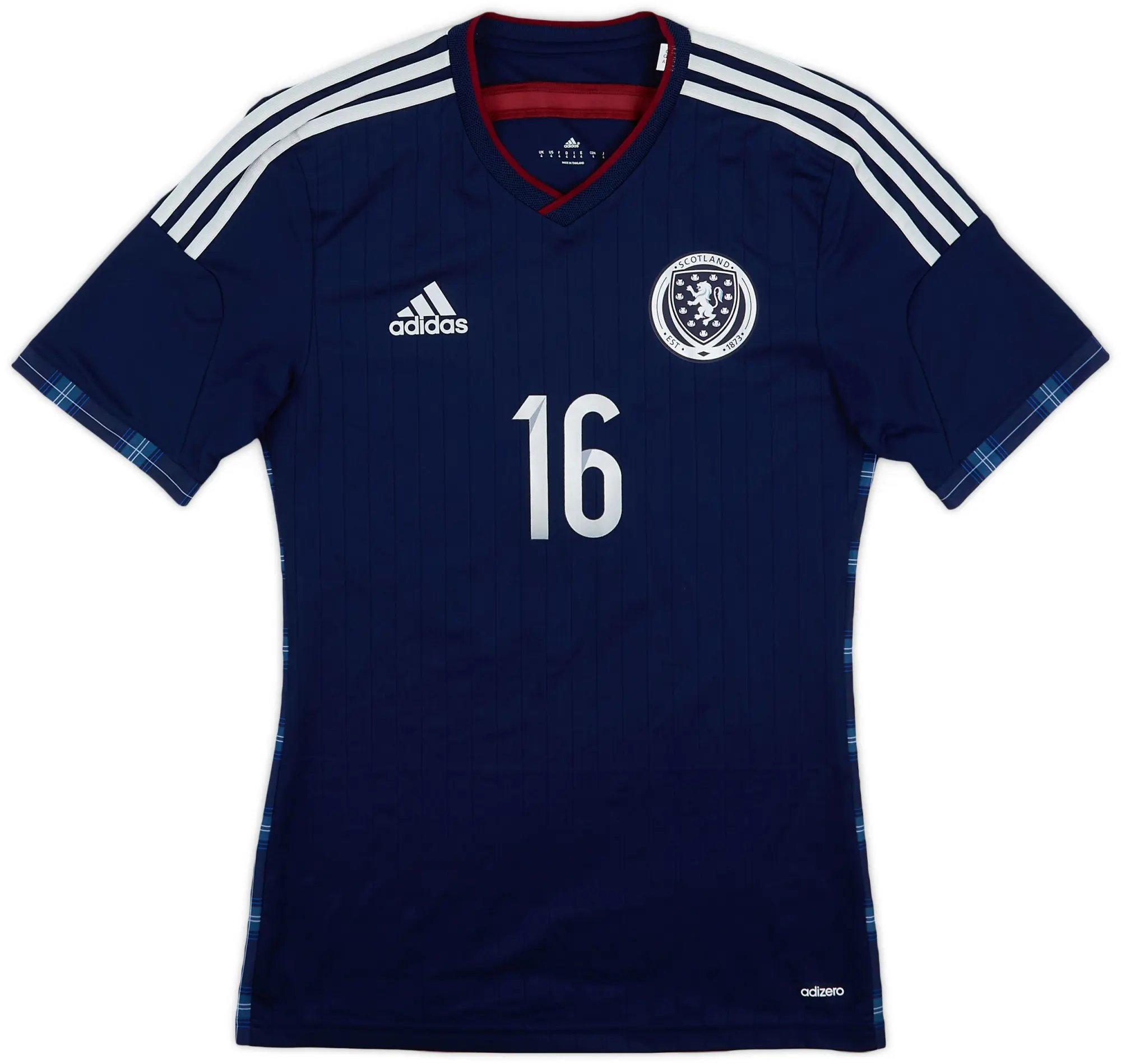 adidas 2014-15 Scotland Player Issue Home L/S Shirt #16 - 10/10 - (S)