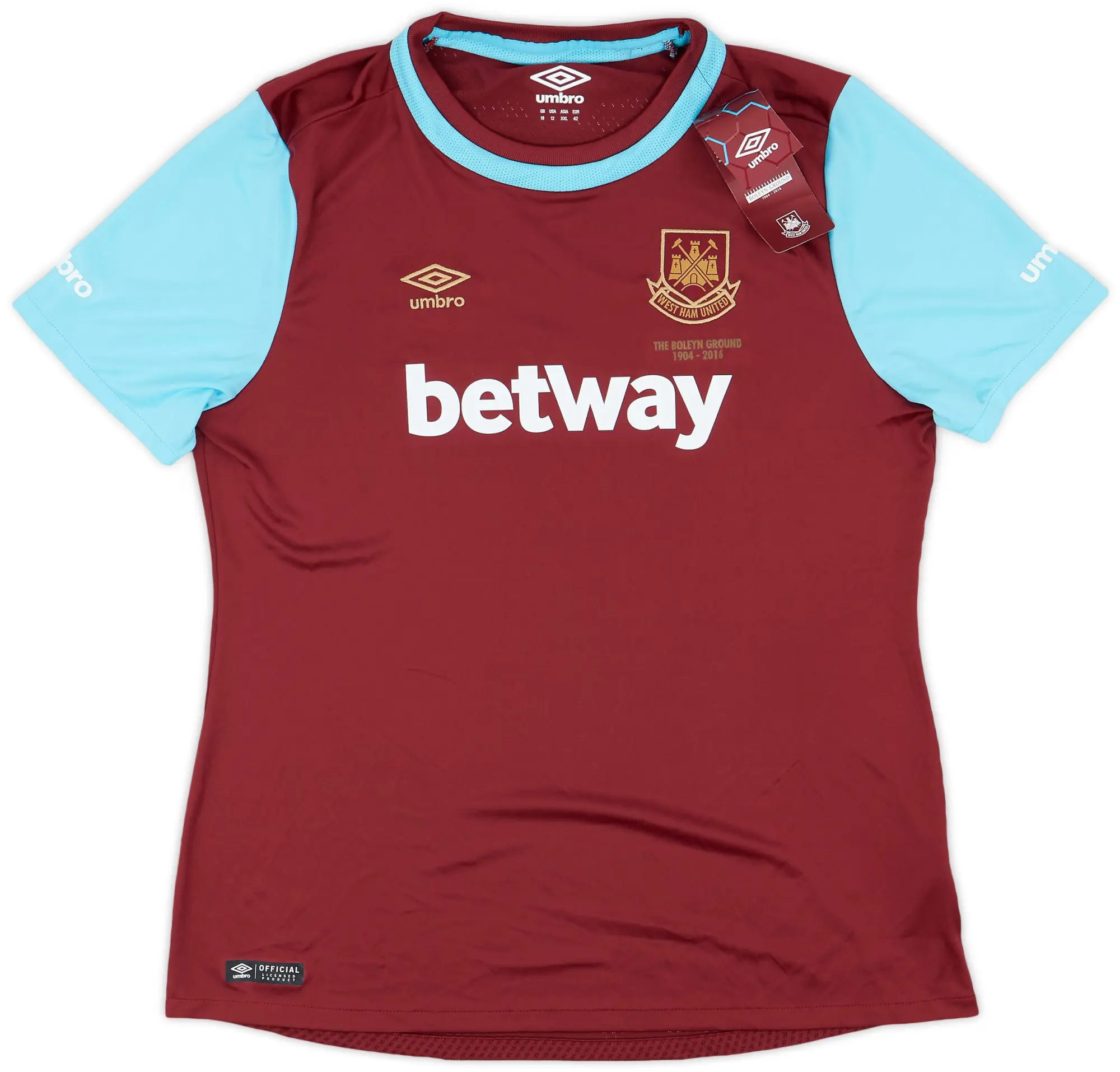 Umbro 2015-16 West Ham 'Boleyn' Home Shirt (Women's L)