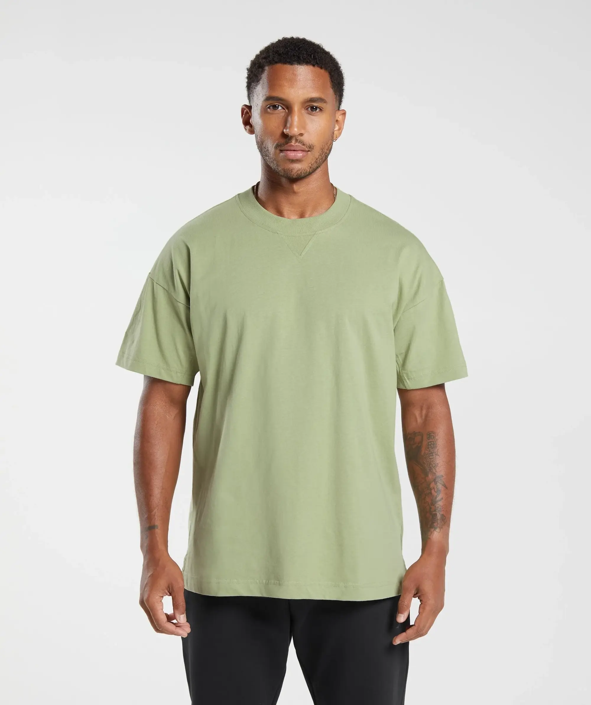 Gymshark Rest Day Essentials T-Shirt - Light Sage Green