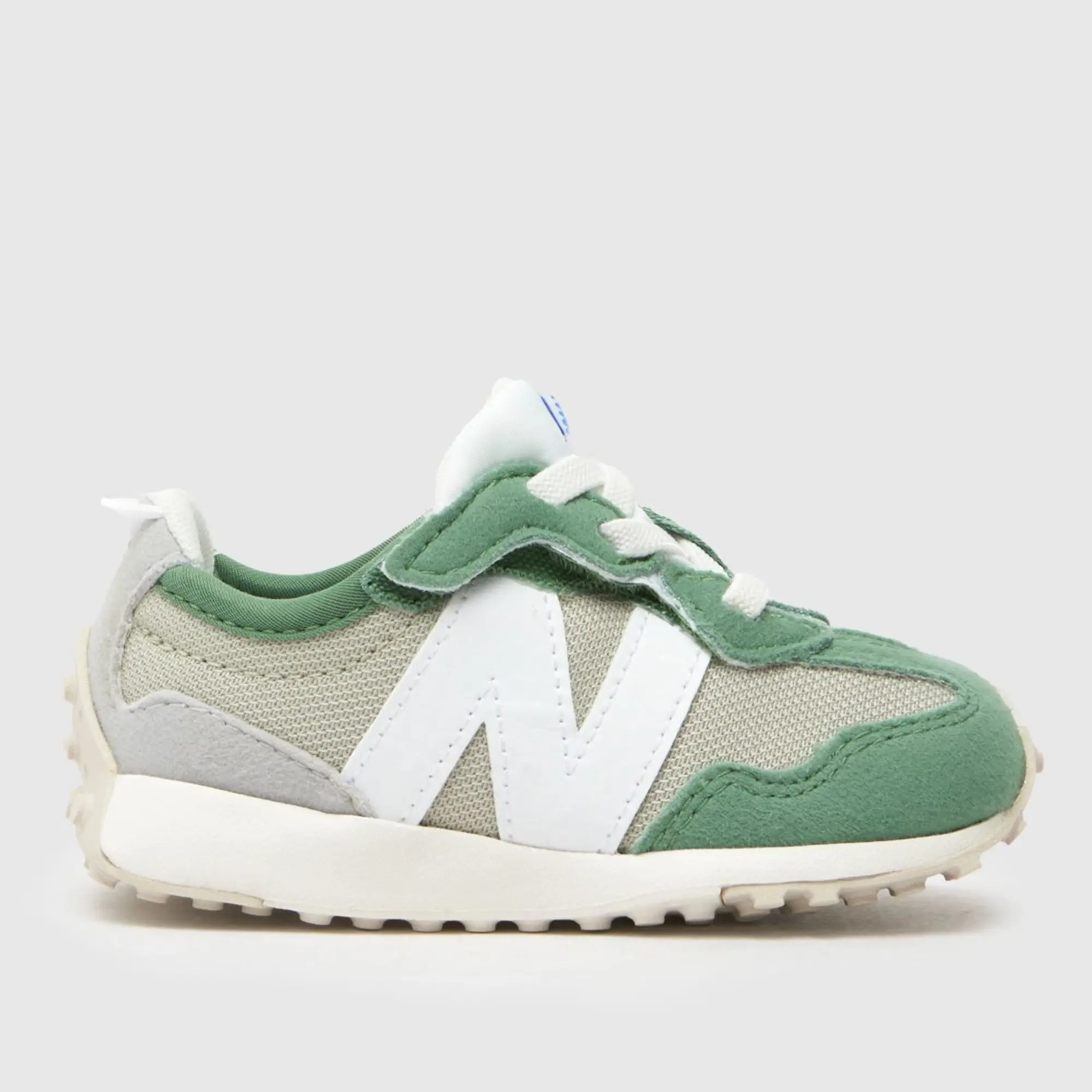 New Balance Kids' 327 NEW-B HOOK & LOOP in Green/Grey Synthetic