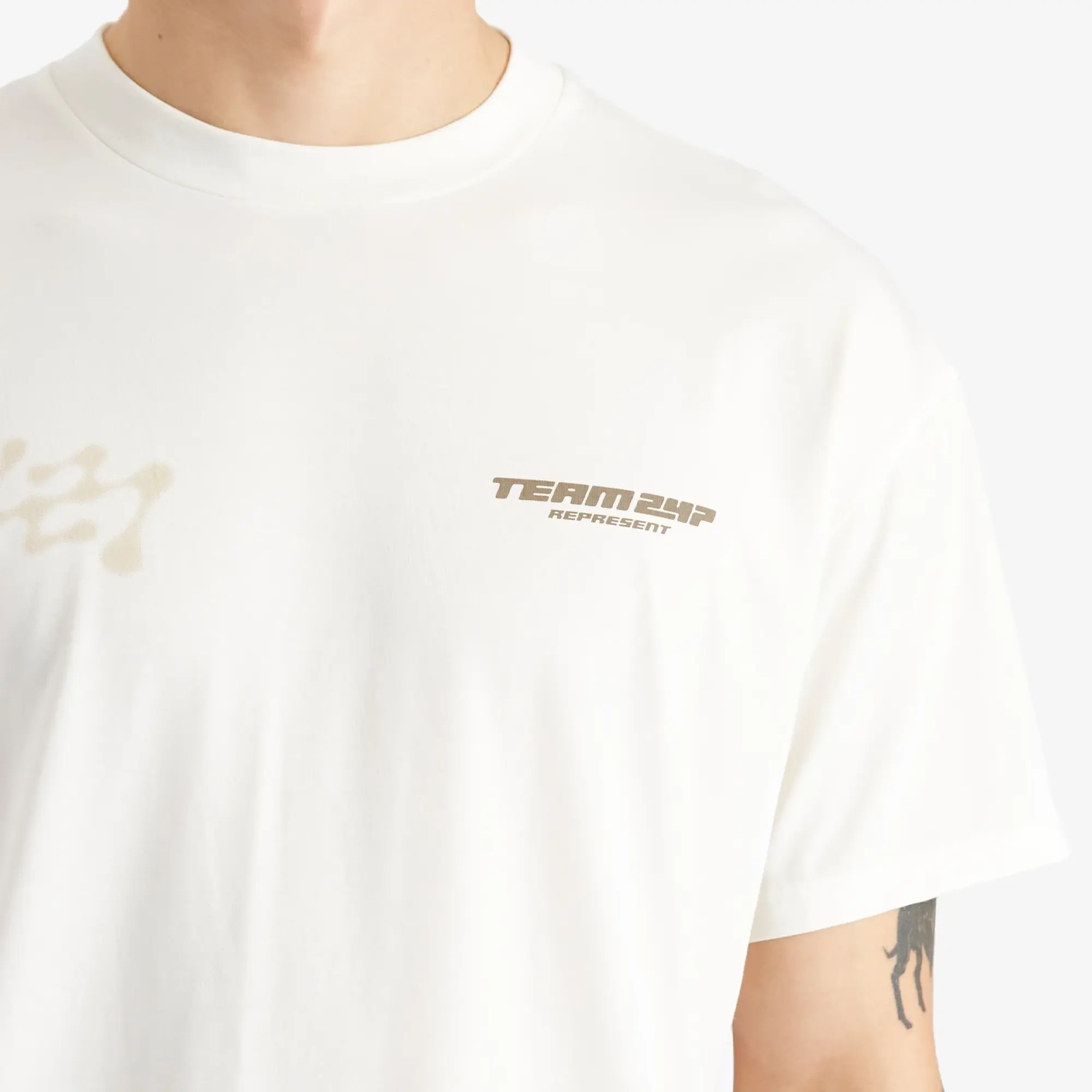 Represent Men's 247 Future Terrains Oversized T-Shirt Flat White