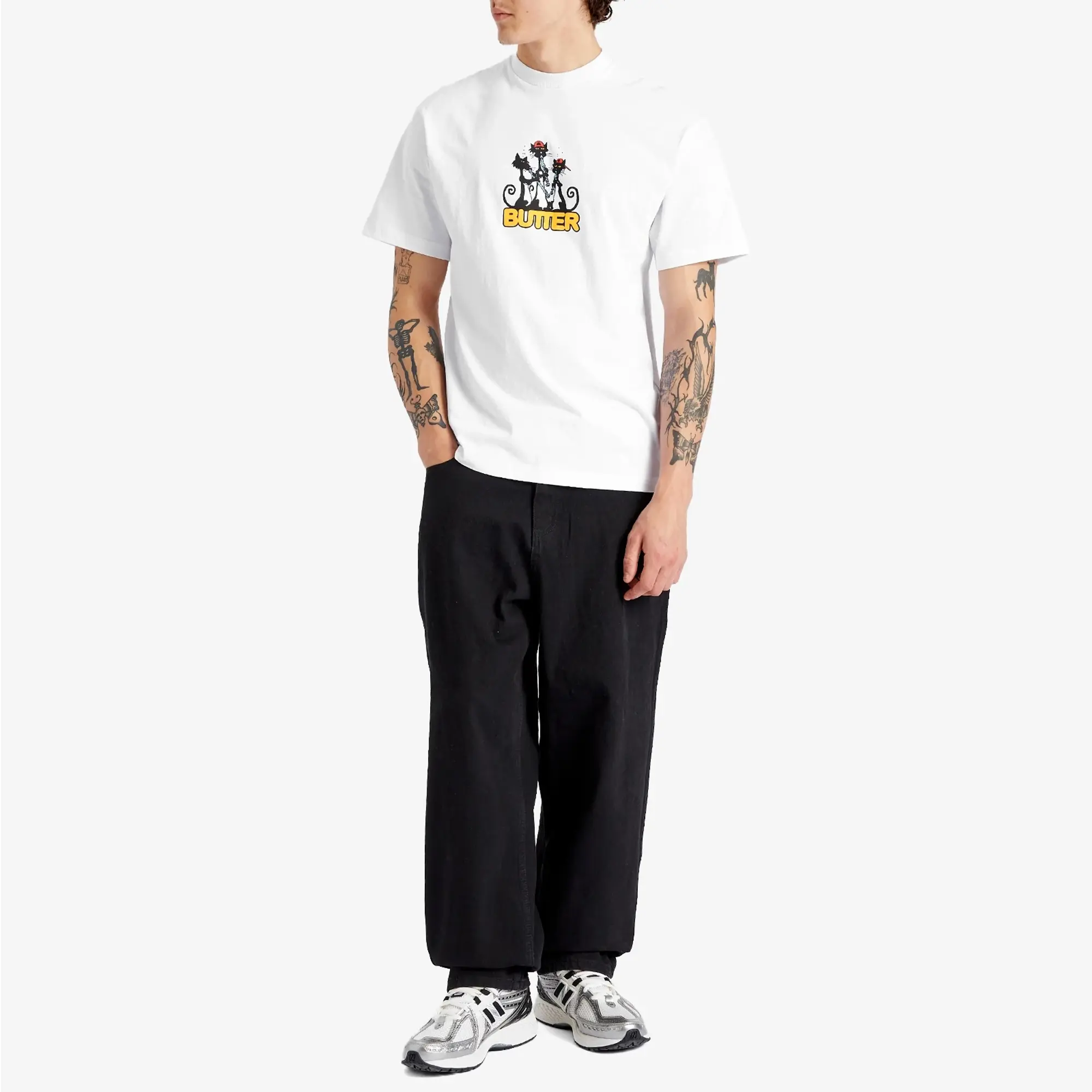 Butter Goods Men's Cats T-Shirt White