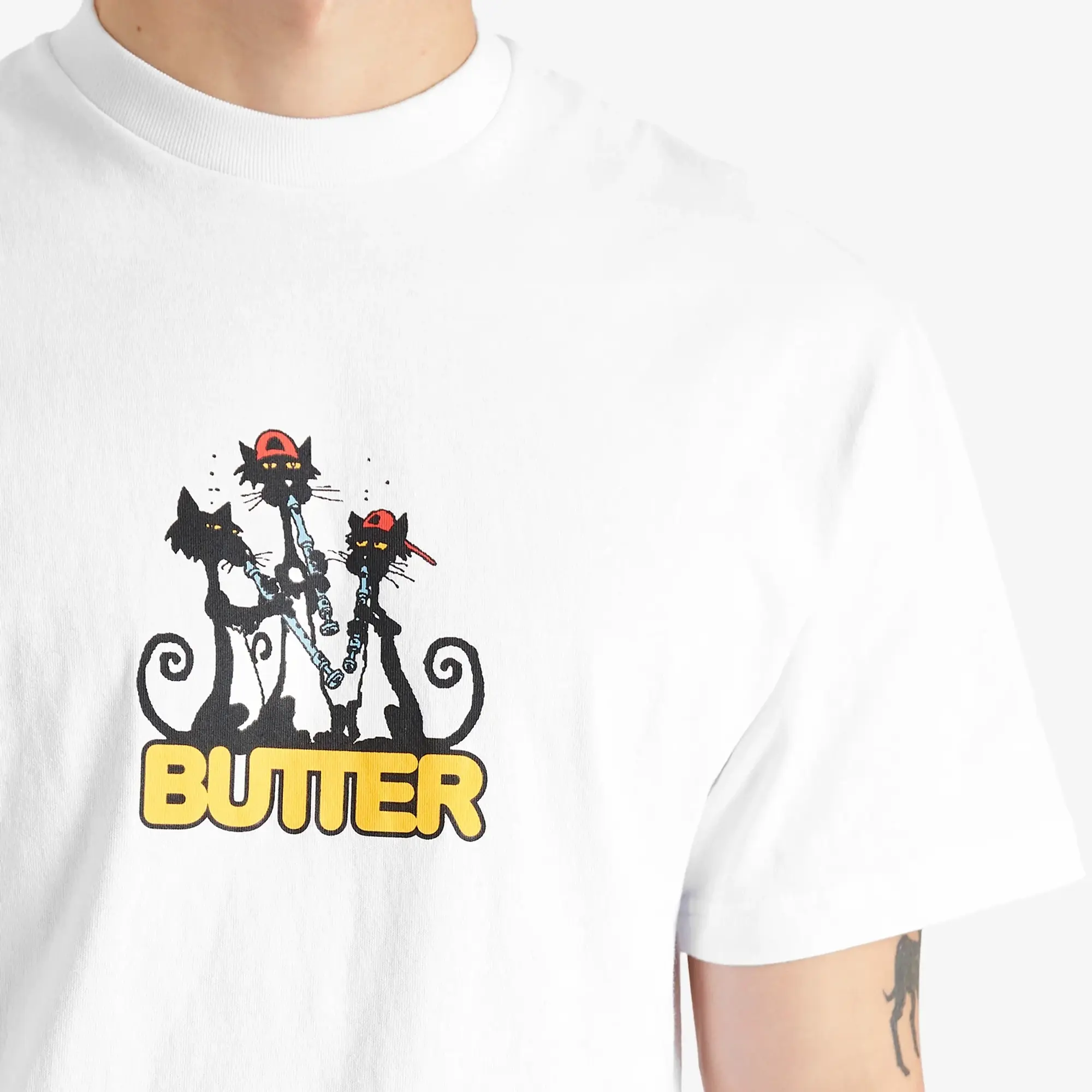 Butter Goods Men's Cats T-Shirt White