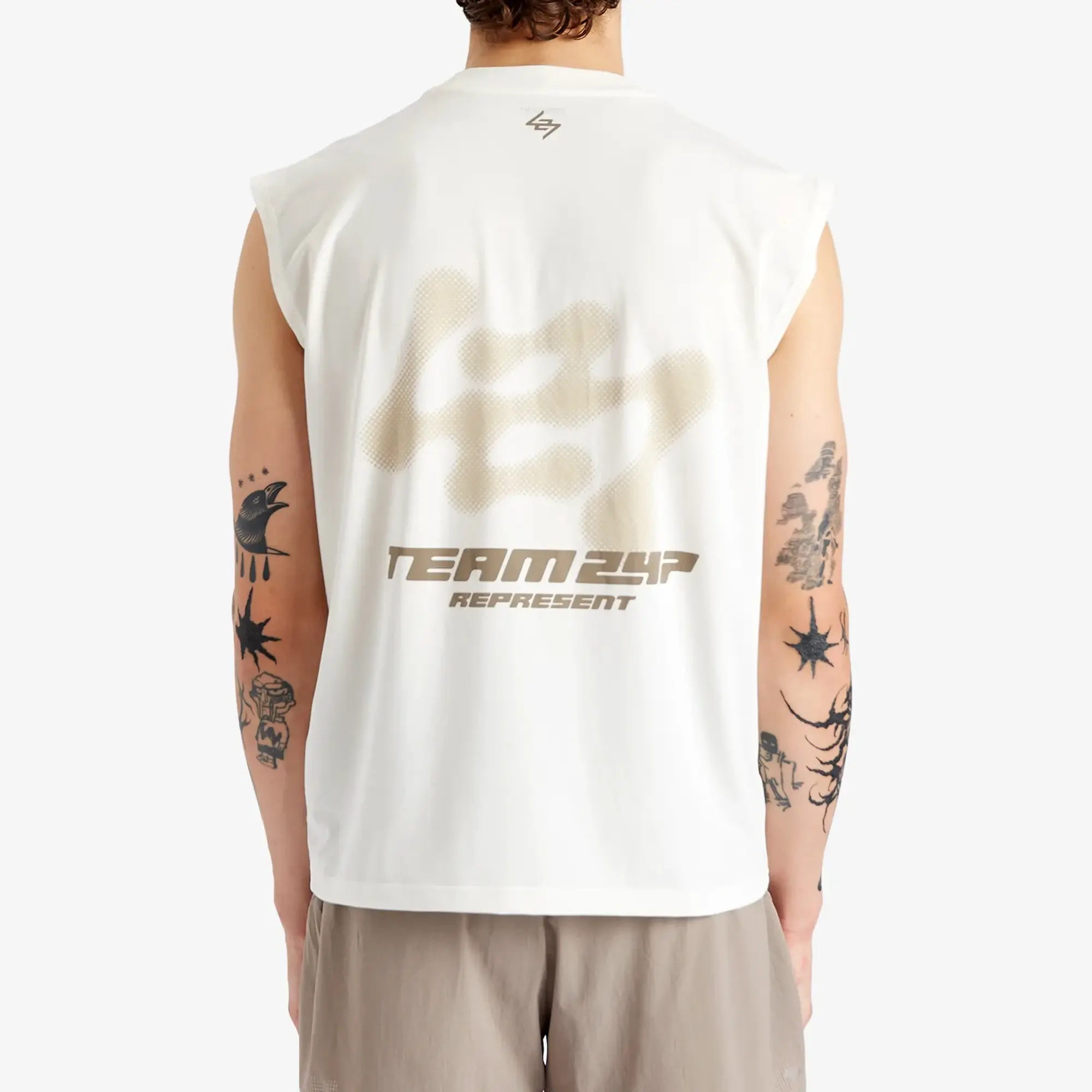 Represent Men's 247 Future Terrains Oversized Tank Flat White