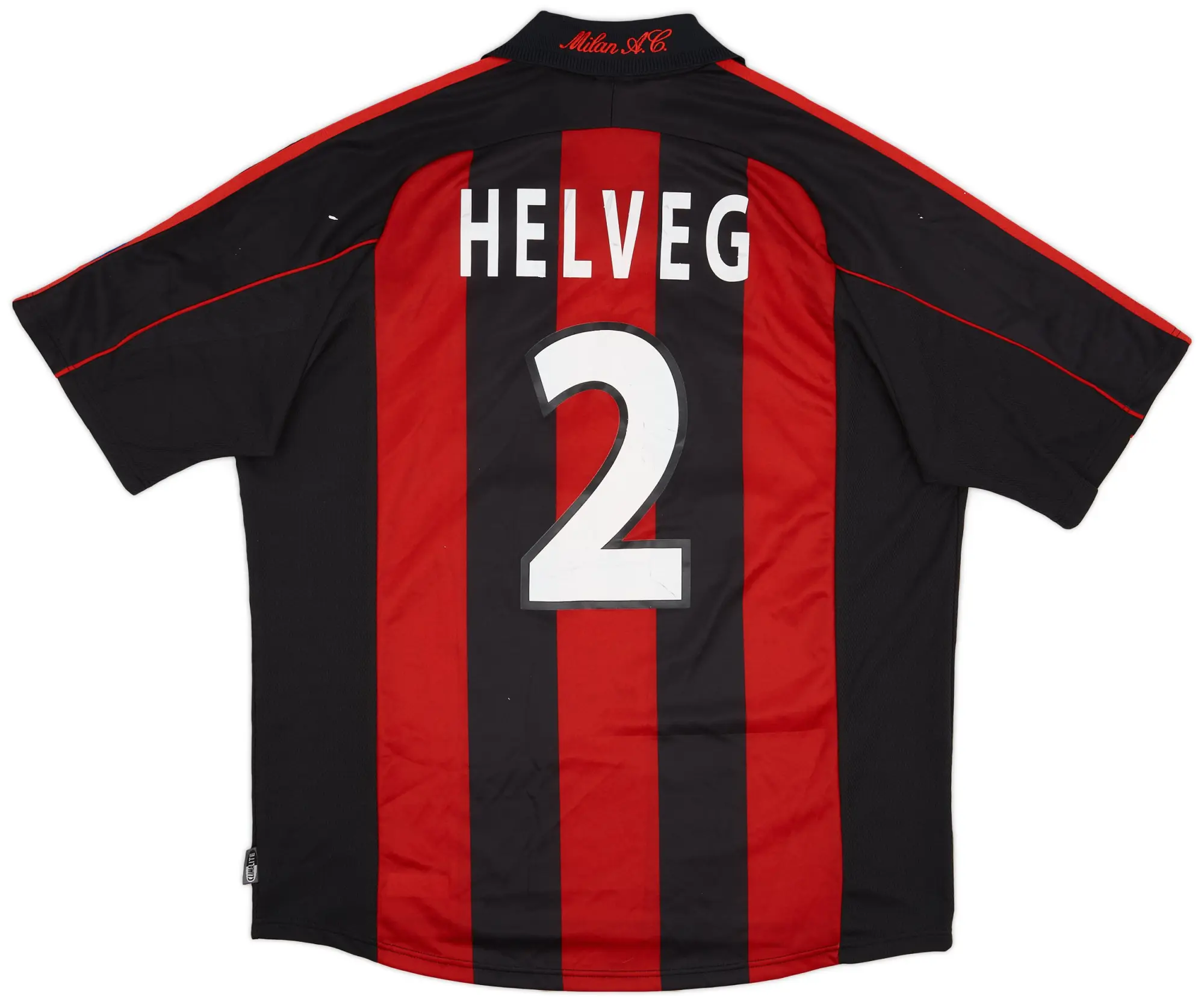 adidas 2000-01 AC Milan Player Issue Home Shirt Helveg #2