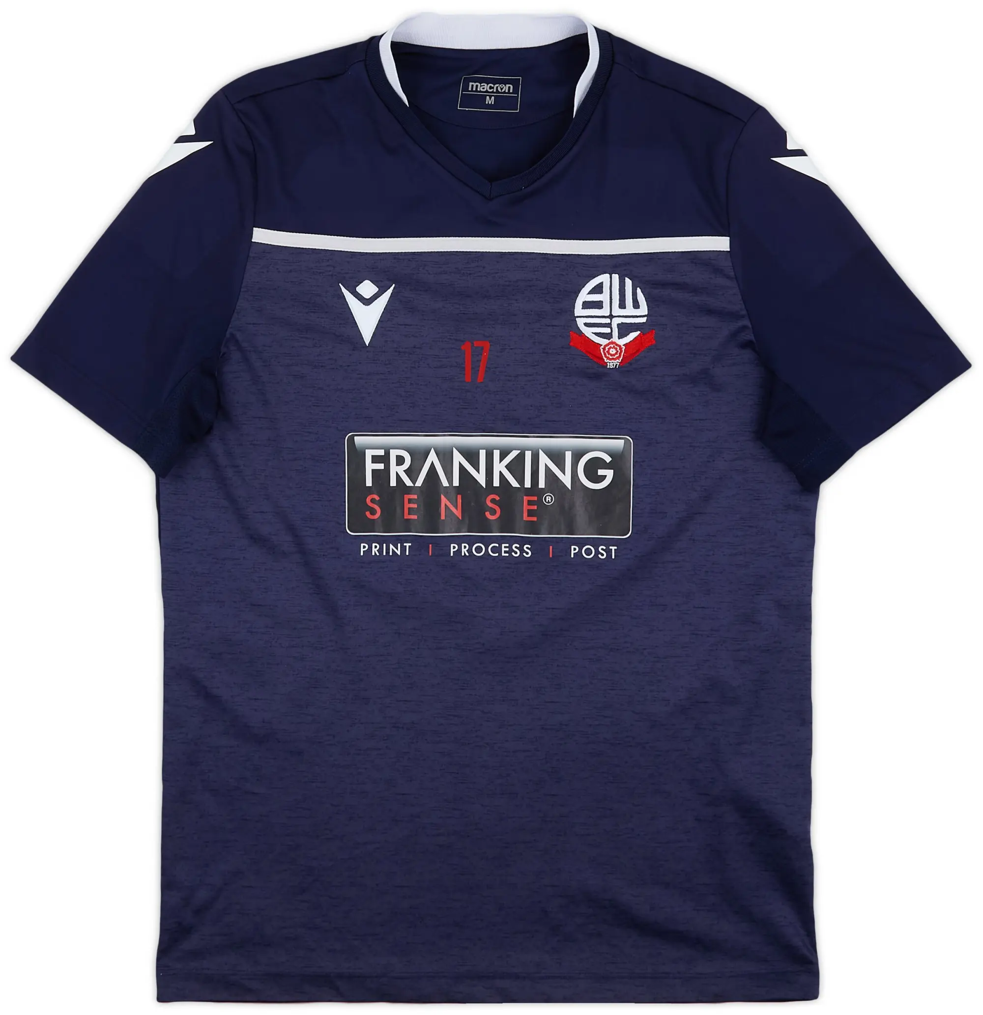 2018-19 Bolton Player Issue Macron Training Shirt #17 - 8/10 - (M)