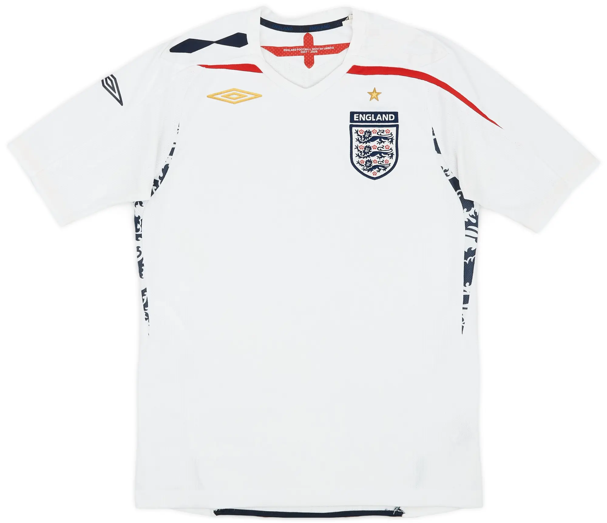 Umbro 2007-09 England Home Shirt - 5/10 - (S)