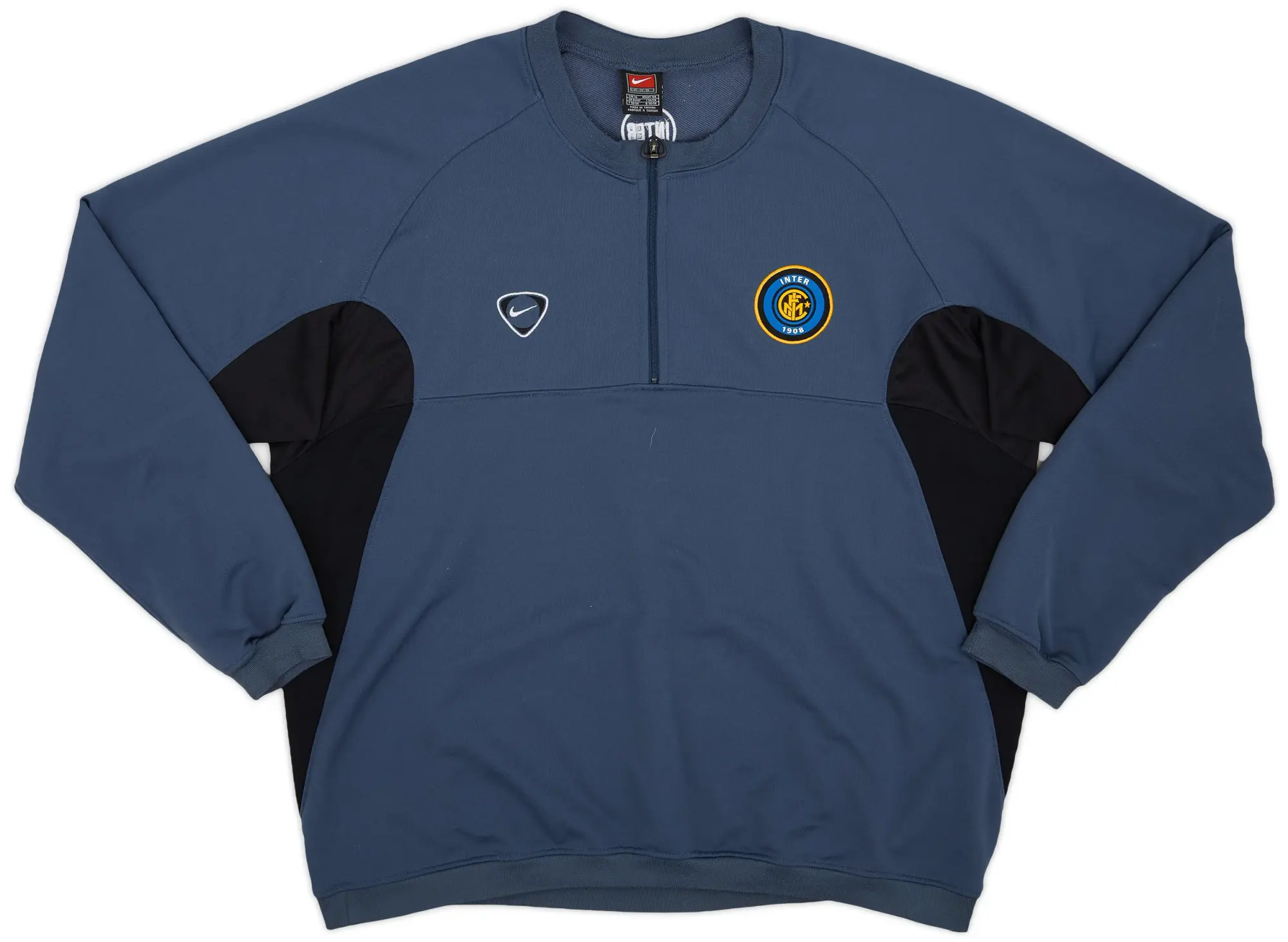 2000-01 Inter Milan Nike 1/4 Zip Sweat Top - 8/10 - (XL)