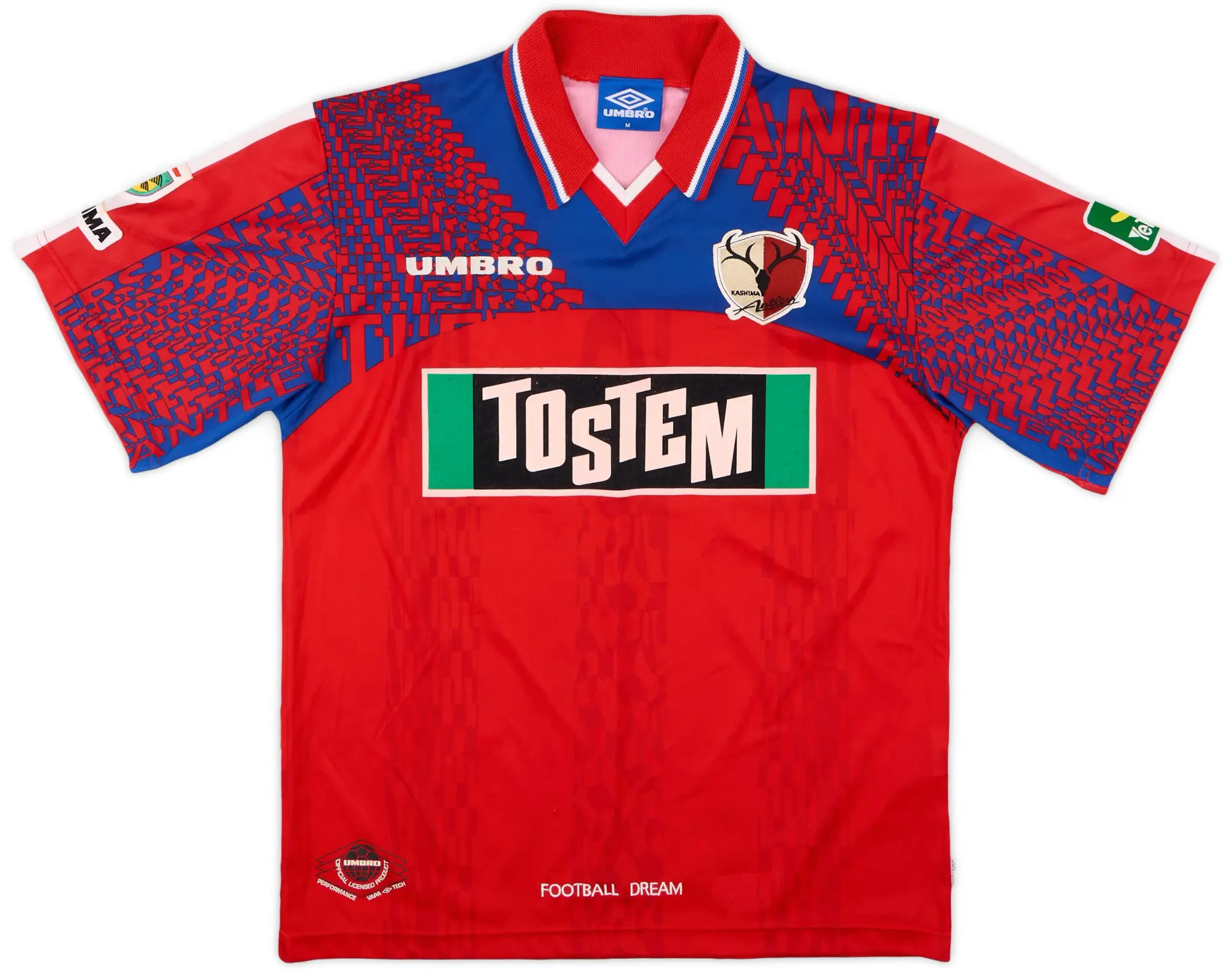 Umbro 1997 Kashima Antlers Home Shirt - 8/10 - (M)