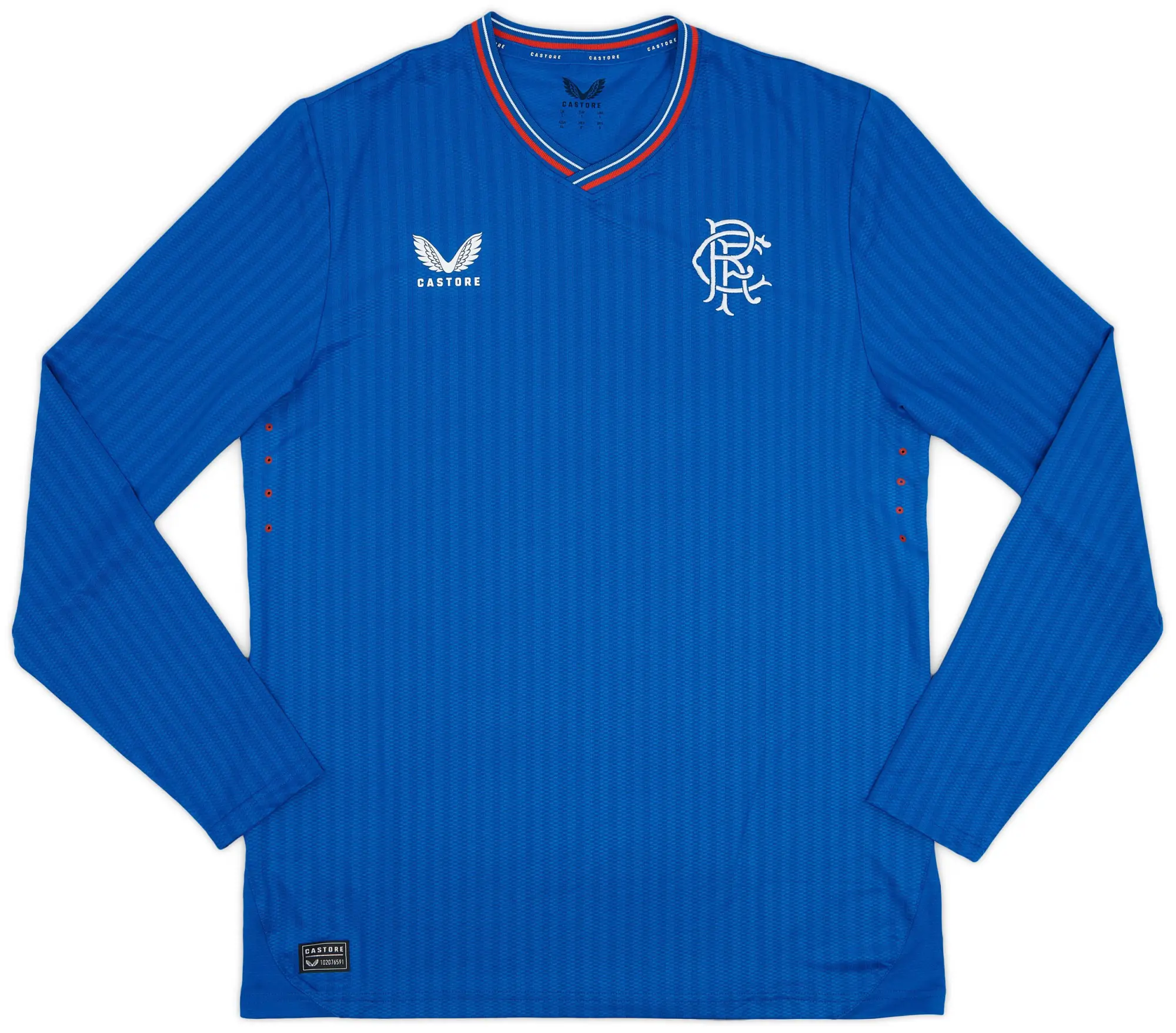 Castore 2023-24 Rangers Authentic Home L/S Shirt - 9/10 - (L)