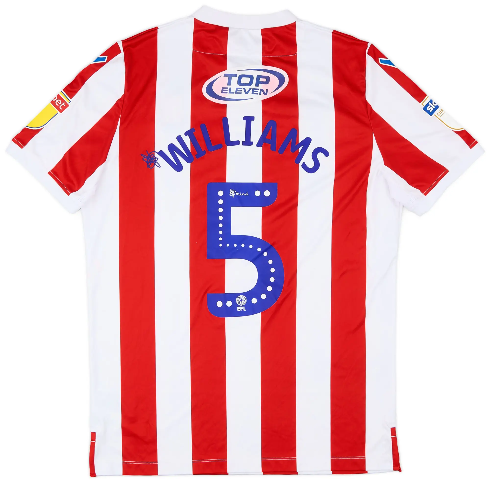 Macron 2018-19 Stoke City Match Issue Home Shirt Williams #5