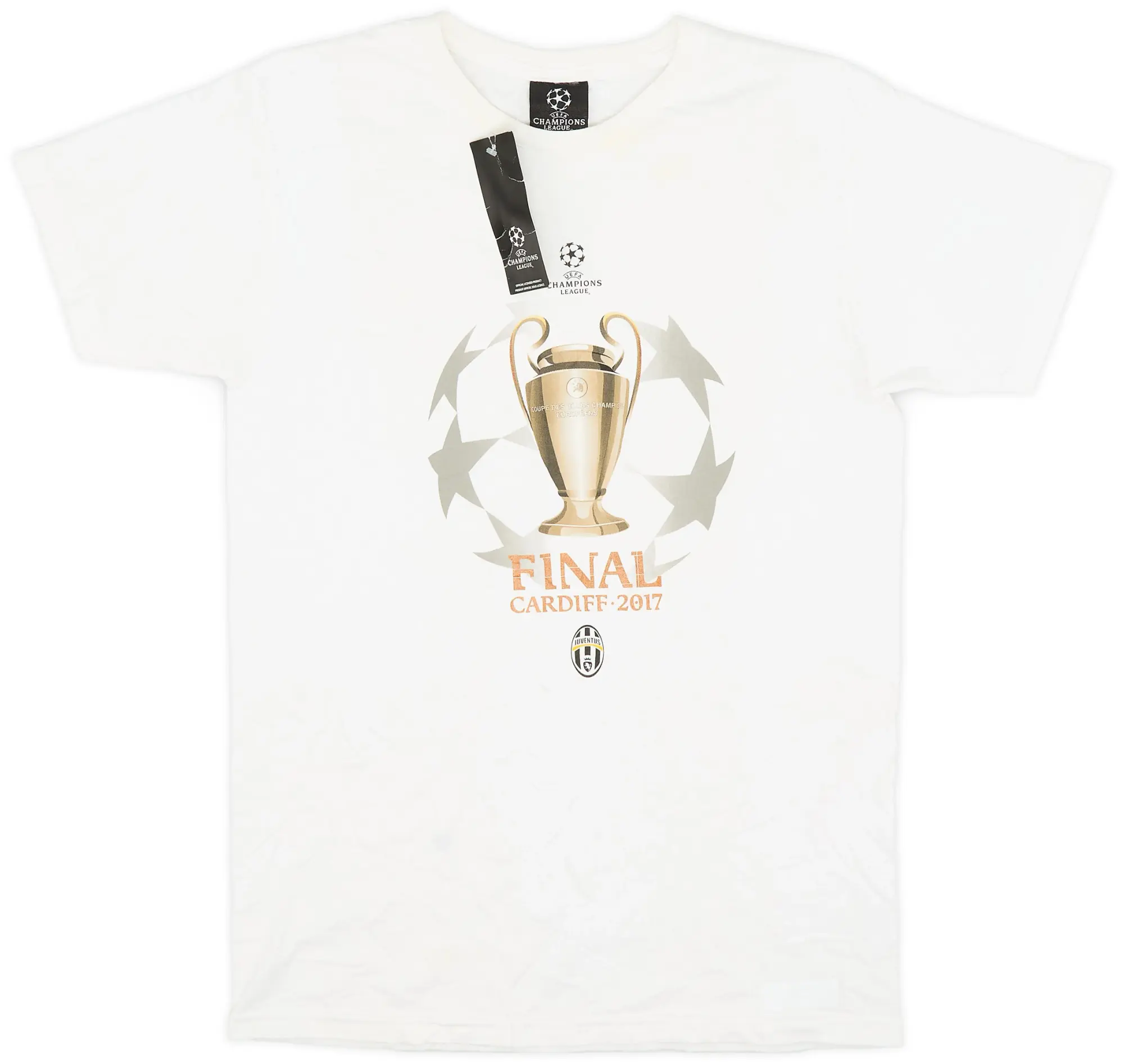 2016-17 Champions League Final 'Cardiff 2017' Juventus Graphic Tee (M)