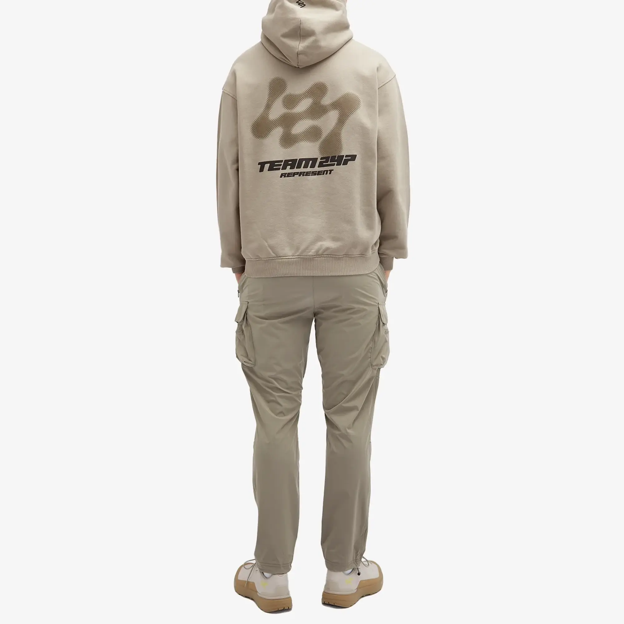 Represent Men's 247 Future Terrains Oversized Hoodie Moonrock