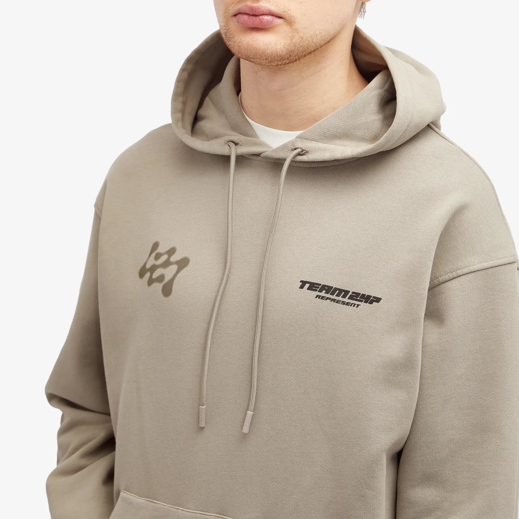 Represent Men's 247 Future Terrains Oversized Hoodie Moonrock
