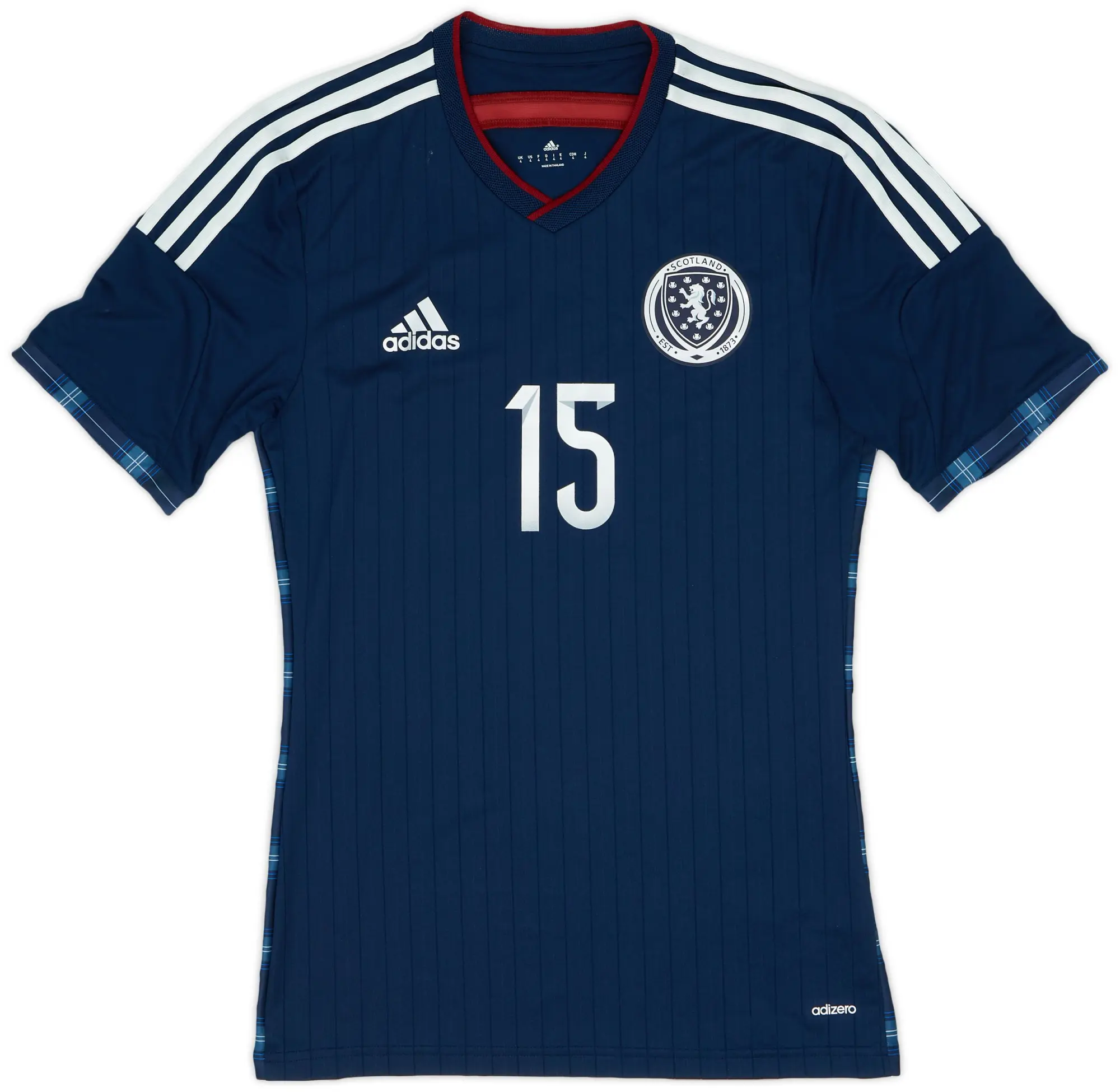 adidas 2014-15 Scotland Player Issue Home Shirt #15 - 8/10 - (S)