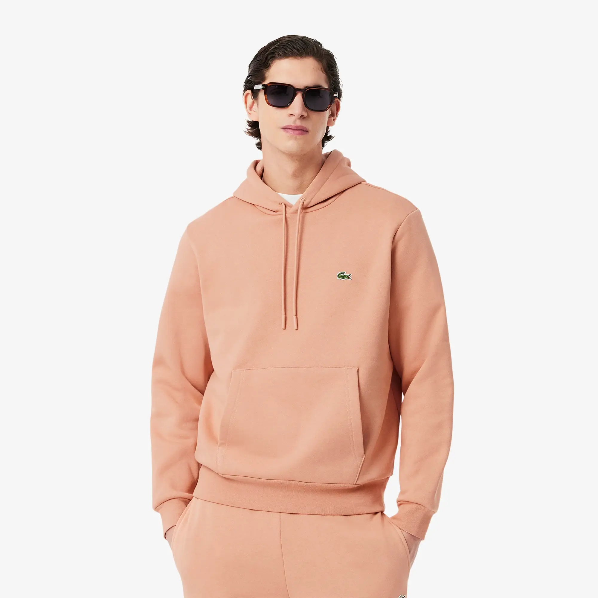 Lacoste Fleece Hoodie - Pinkish Beige