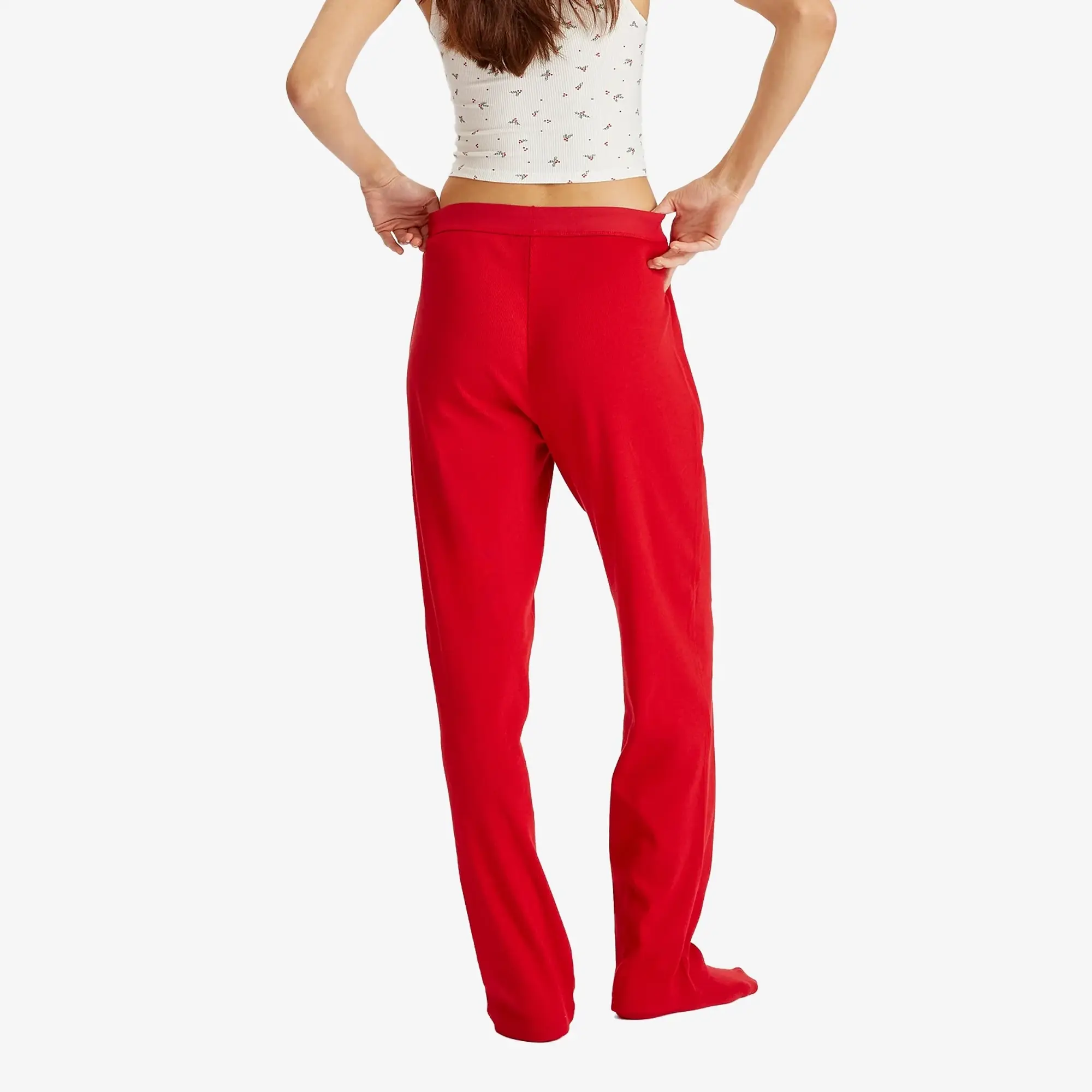 SKIMS Women's Cotton Rib Pant Cranberry