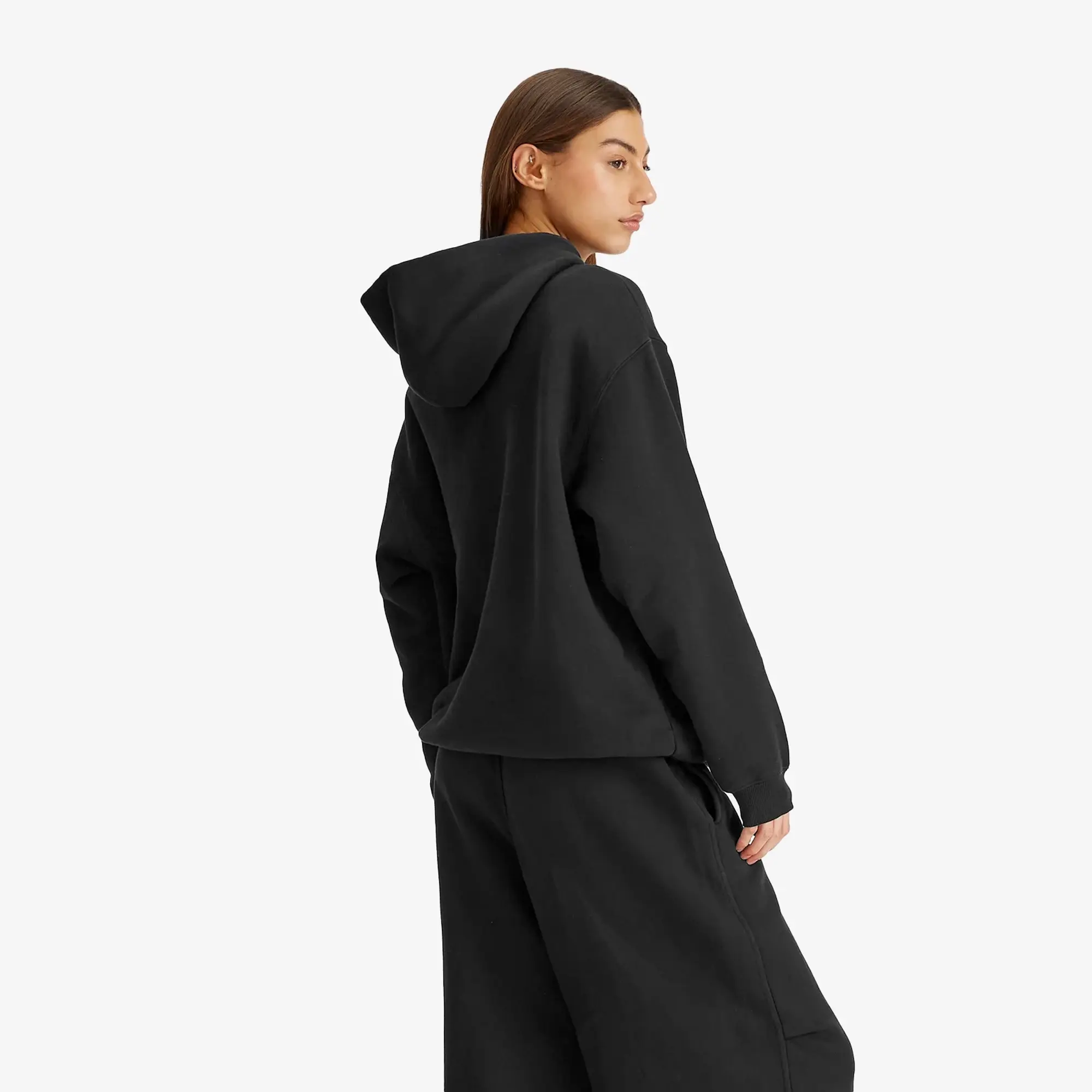 SKIMS Women's Vintage Fleece Oversized Hoodie Washed Onyx