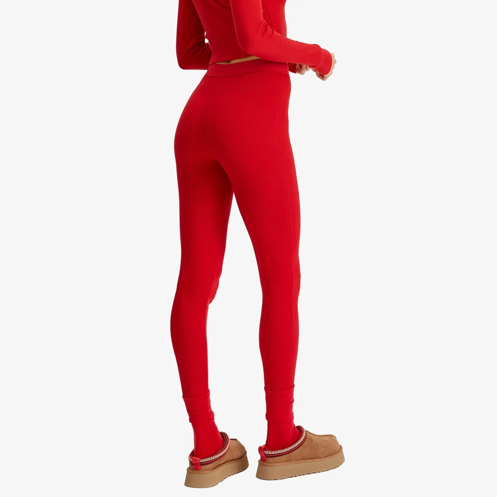 SKIMS Women's Cotton Rib Legging Cranberry