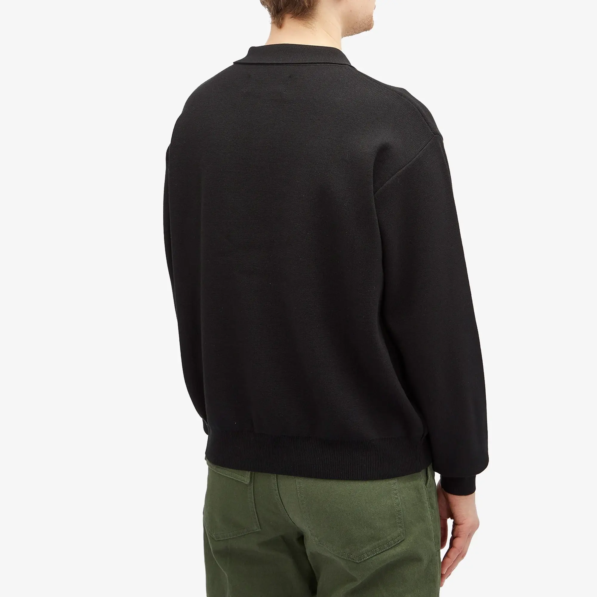 Uniform Bridge Men's Knitted Polo Shirt Black