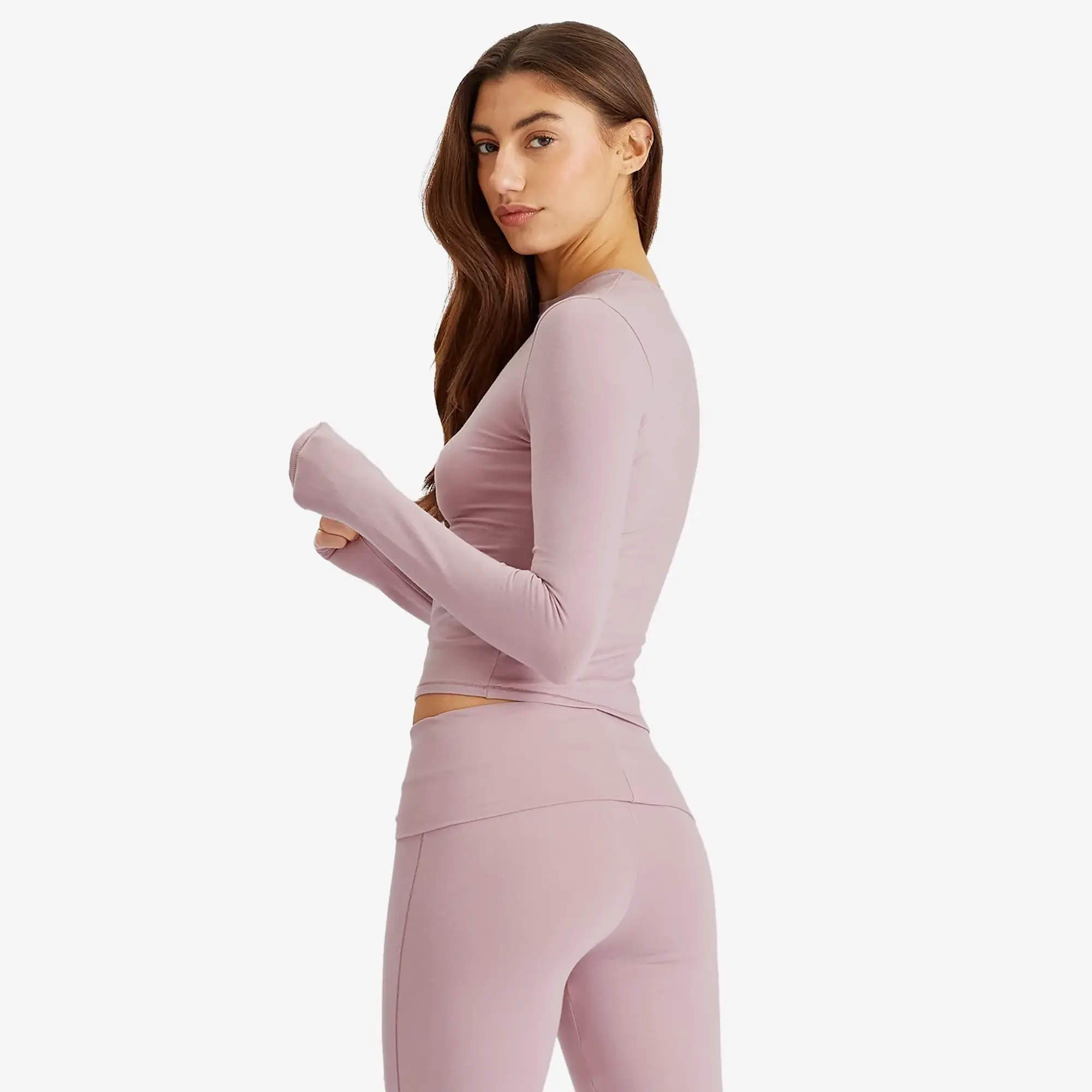 SKIMS Women's Cotton Jersey Long Sleeve T-Shirt Dusk
