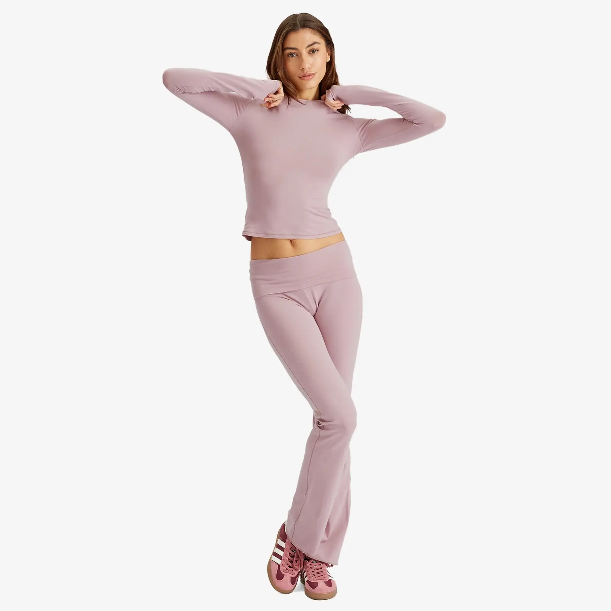 SKIMS Women's Cotton Jersey Long Sleeve T-Shirt Dusk