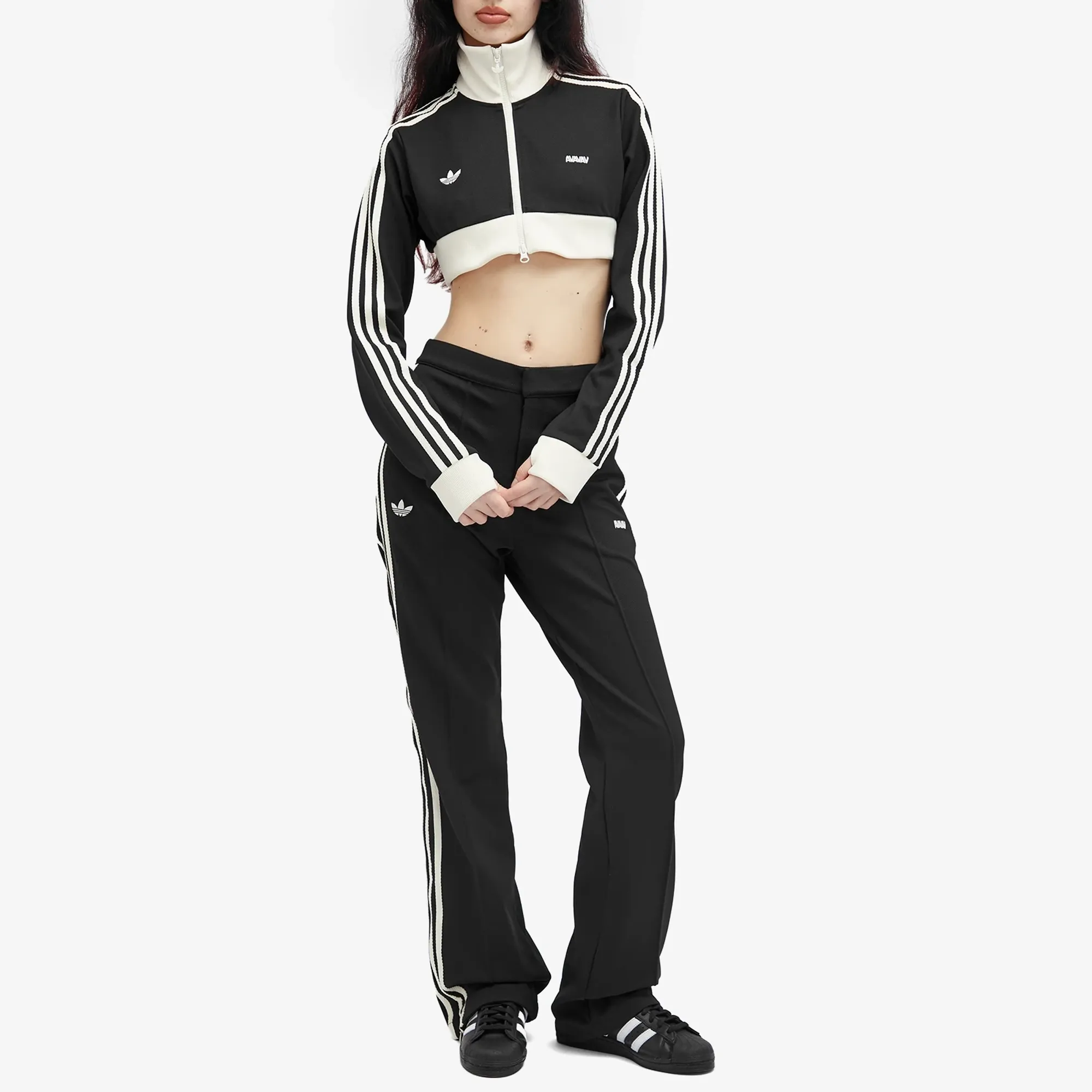 Adidas Women's by Avavav Cropped Track Top Black | JD5978 | FOOTY.COM