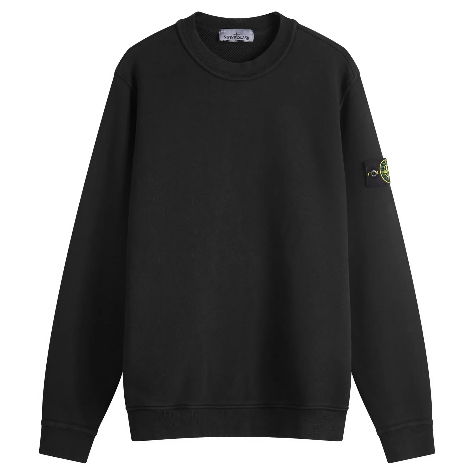 Stone Island Men's Diagonal Fleece Old Effect Crew Neck Sweatshirt Black