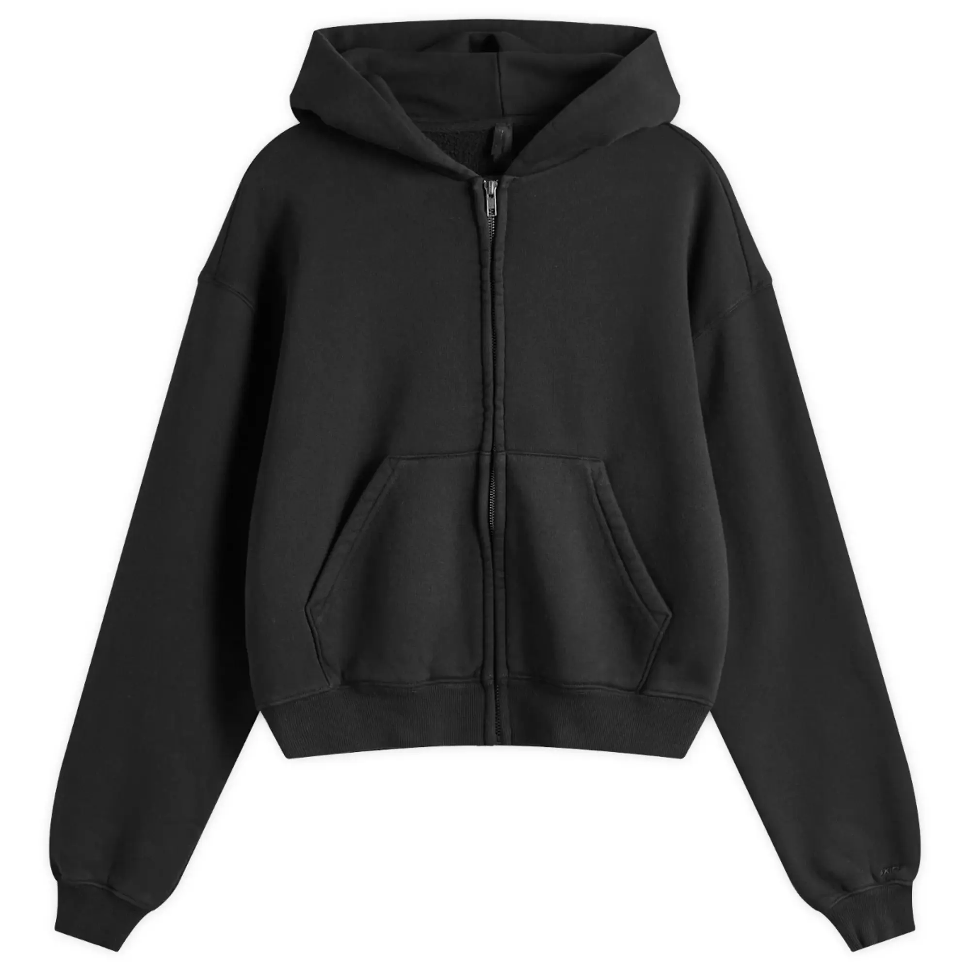 SKIMS Women's Vintage Fleece Zip-Up Hoodie Washed Onyx