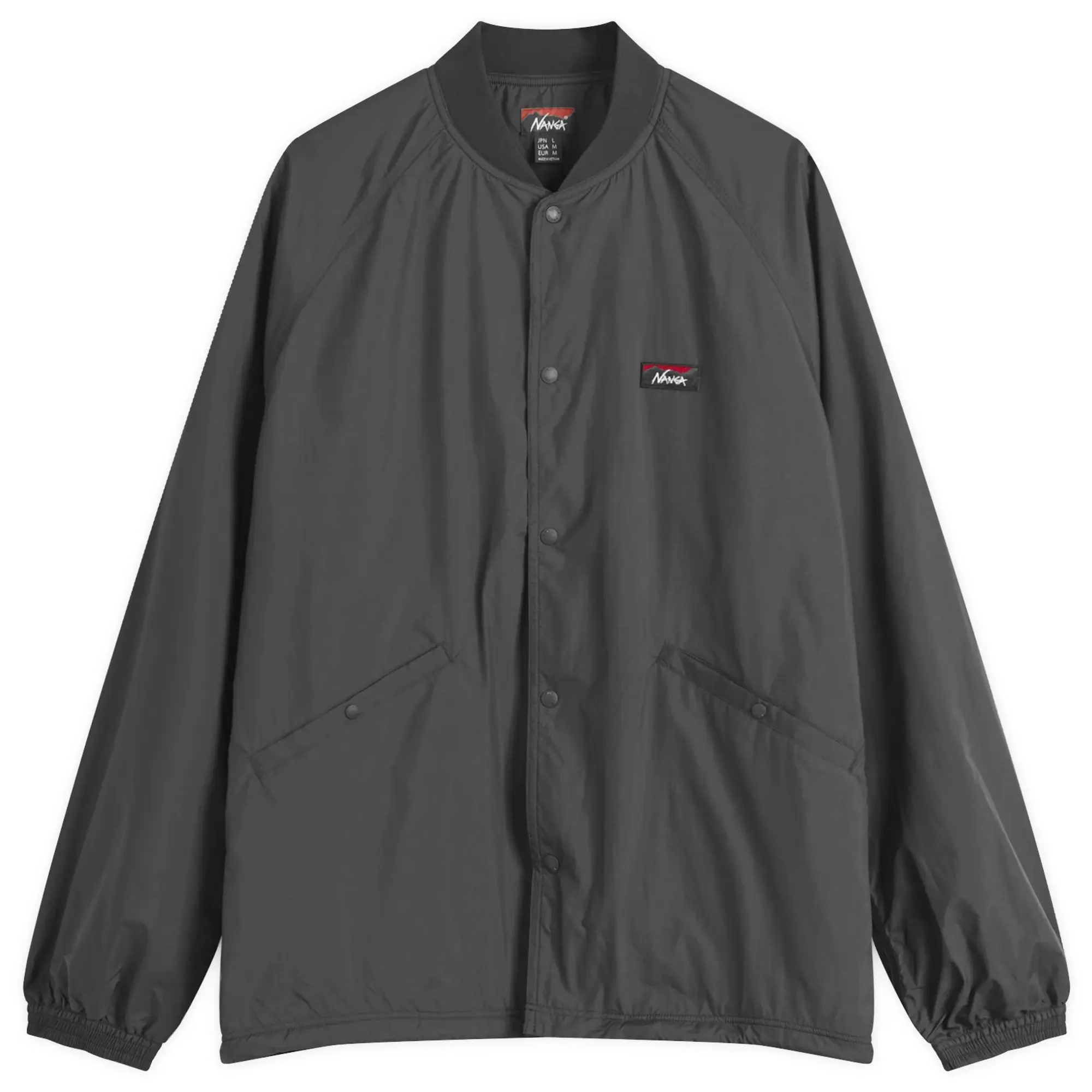 Nanga Men's Rib Collar Coach Jacket Black