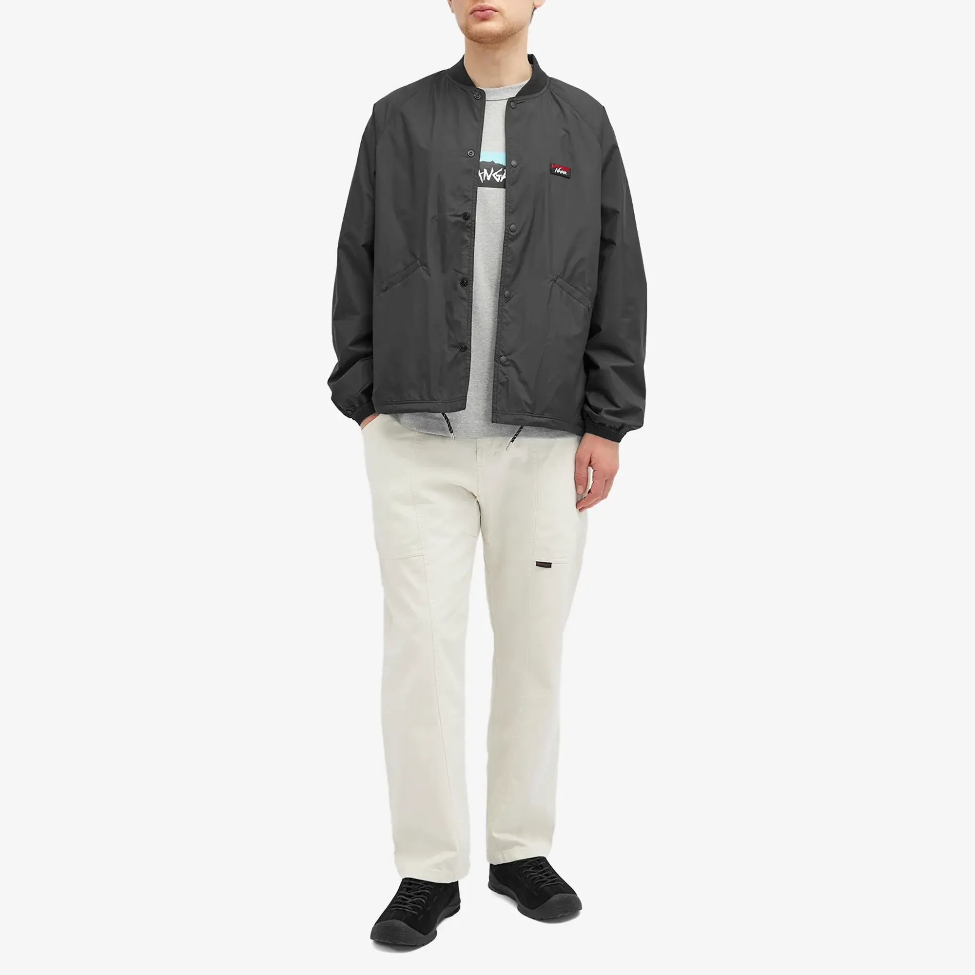 Nanga Men's Rib Collar Coach Jacket Black