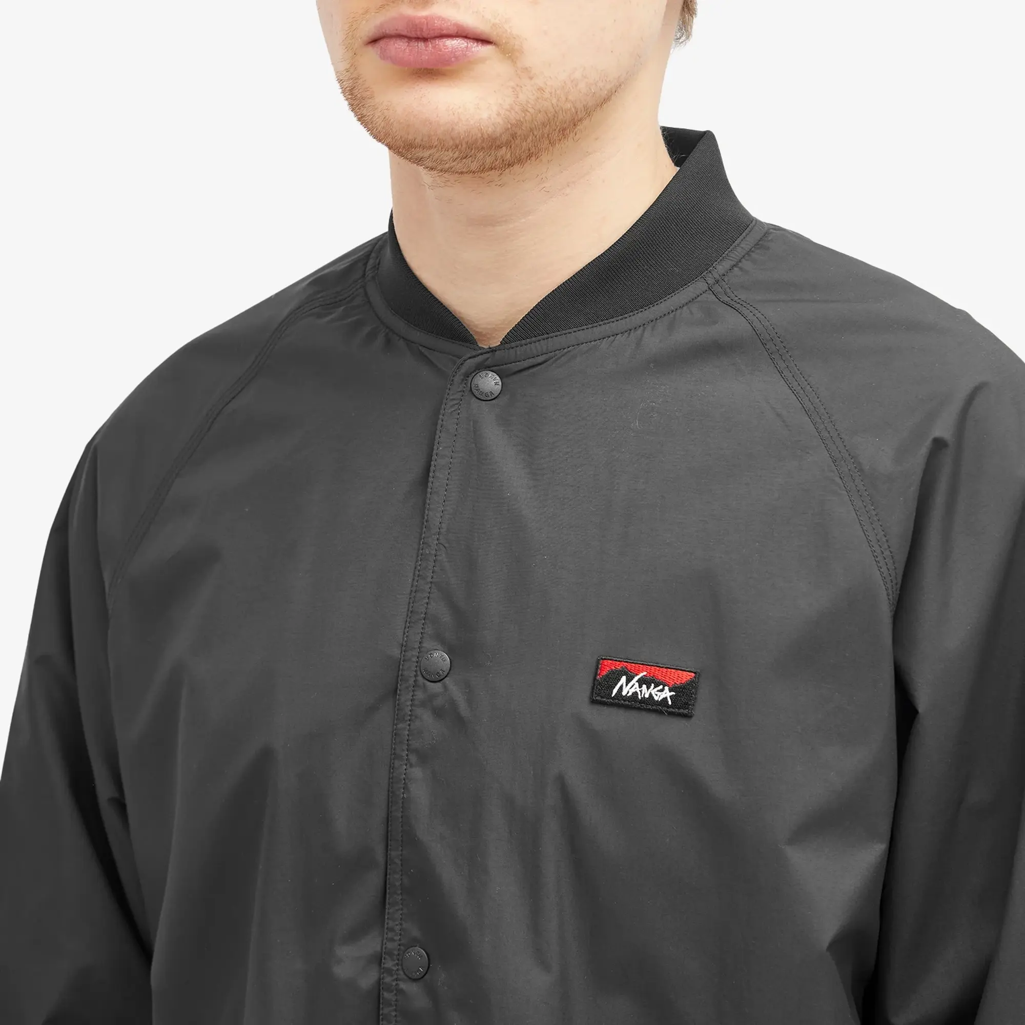 Nanga Men's Rib Collar Coach Jacket Black