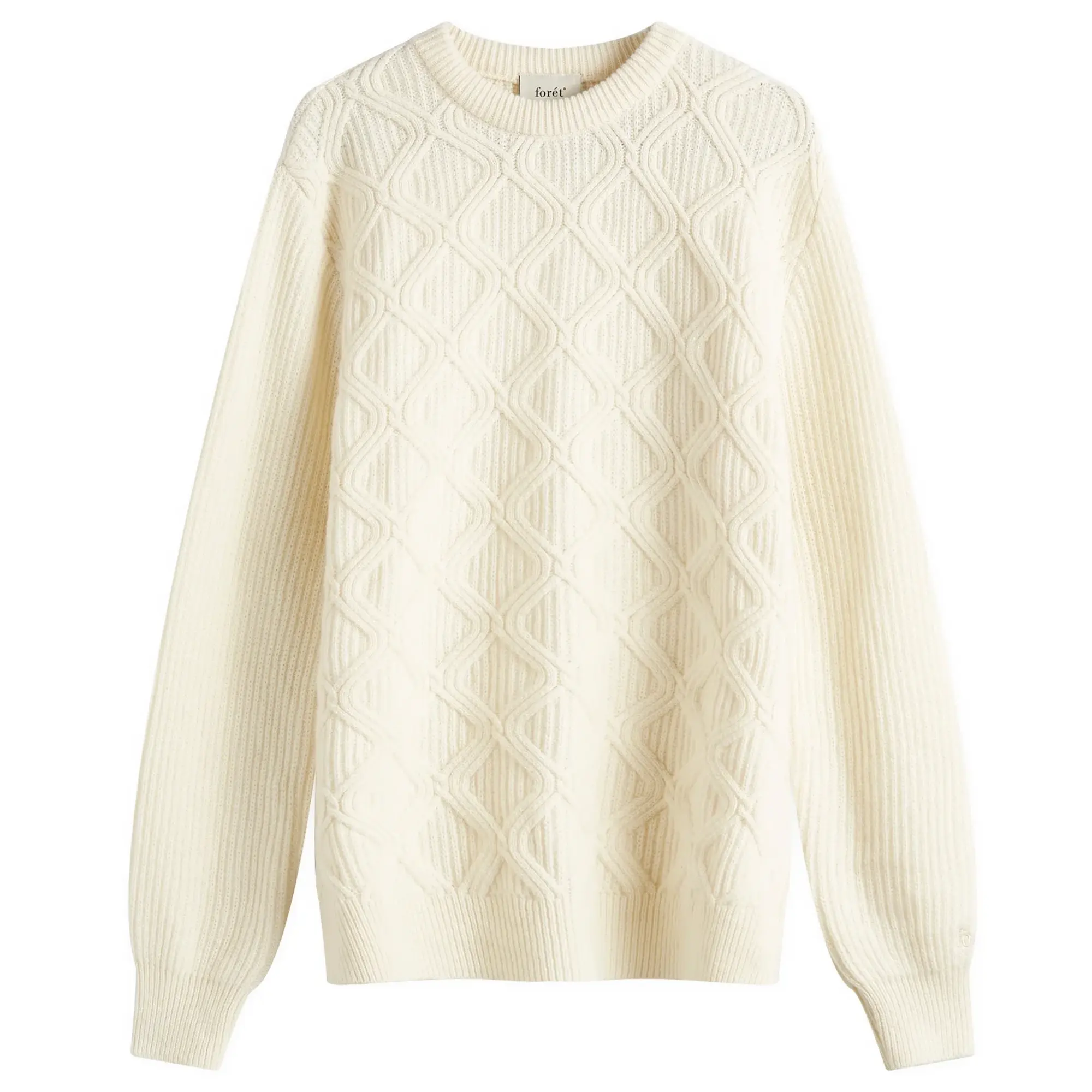Foret Men's Bow Cable Knit Jumper Cloud