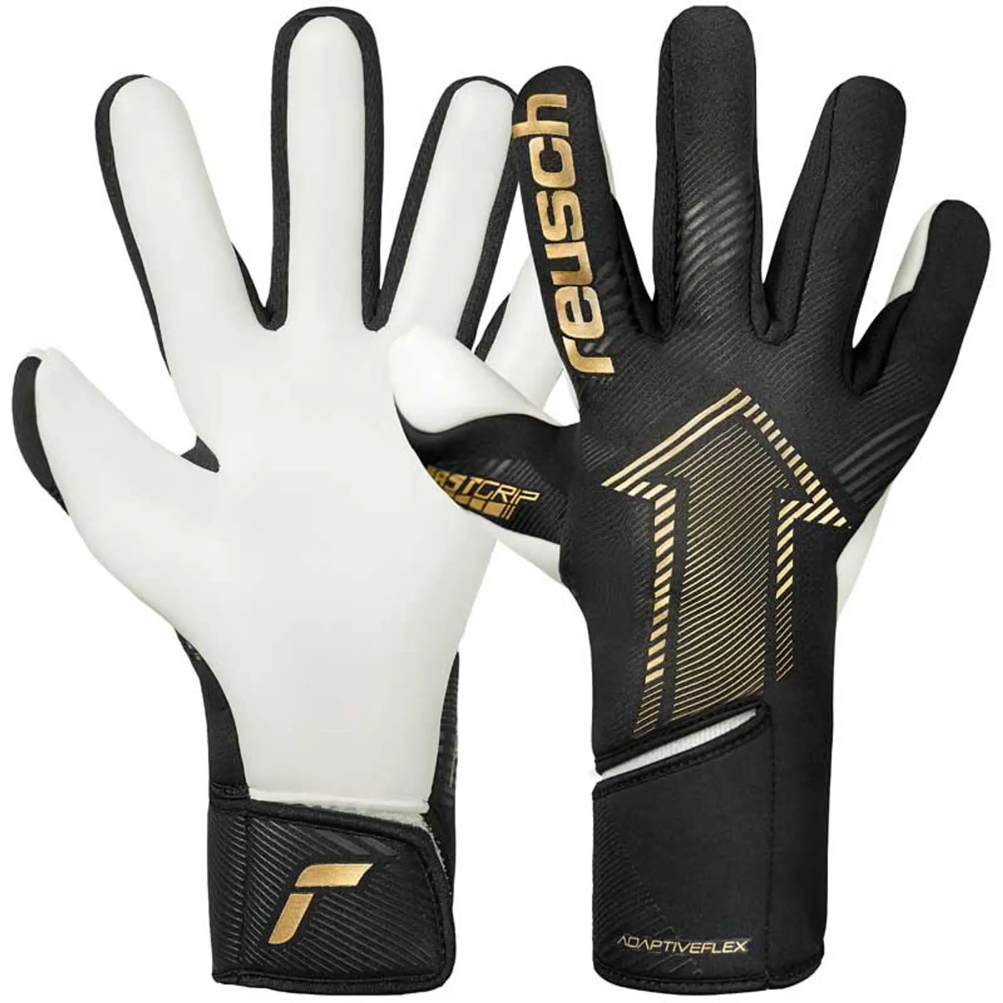 Reusch Goalkeeper Gloves Fastgrip Gold - ['Black']