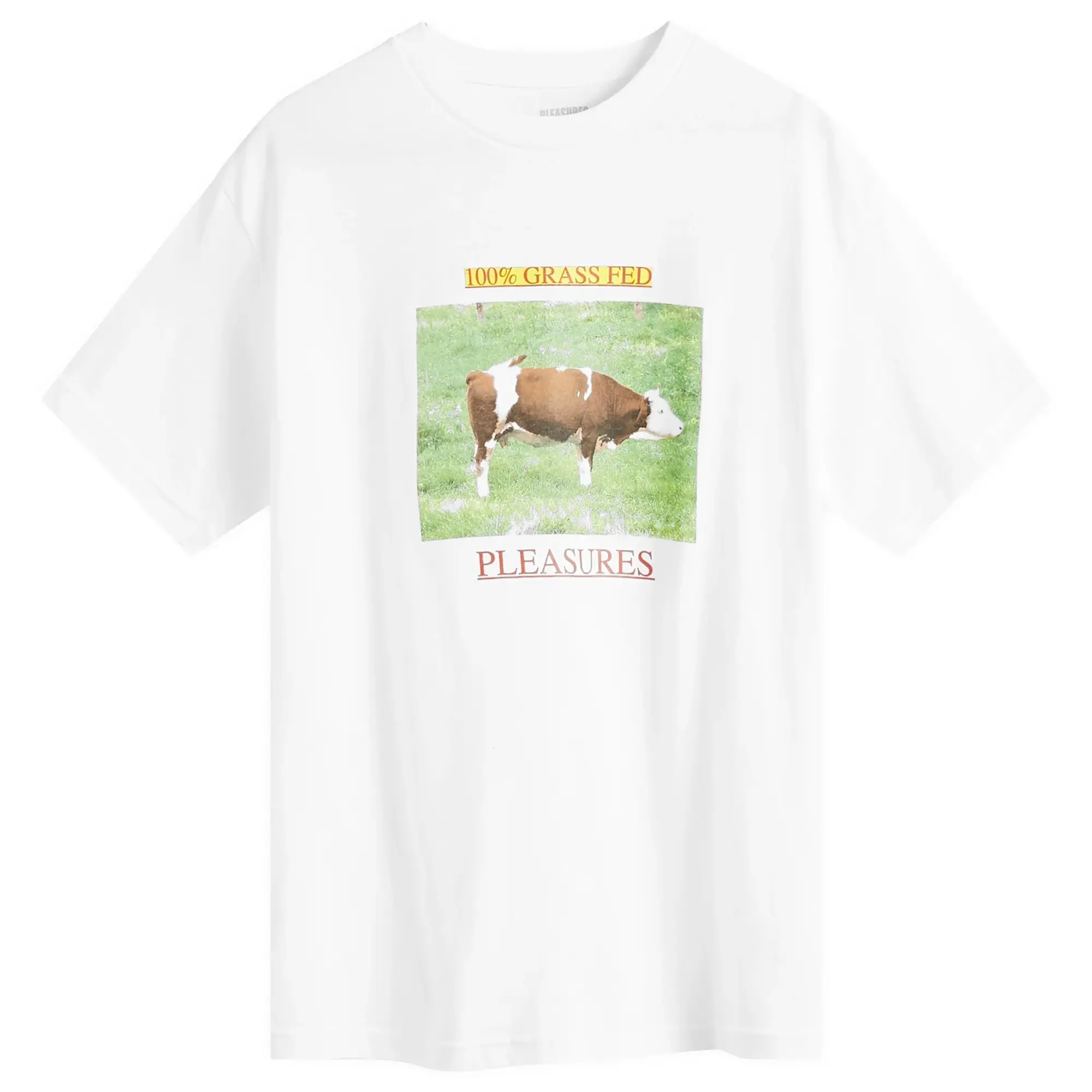 Pleasures Men's Grass Fed T-Shirt White