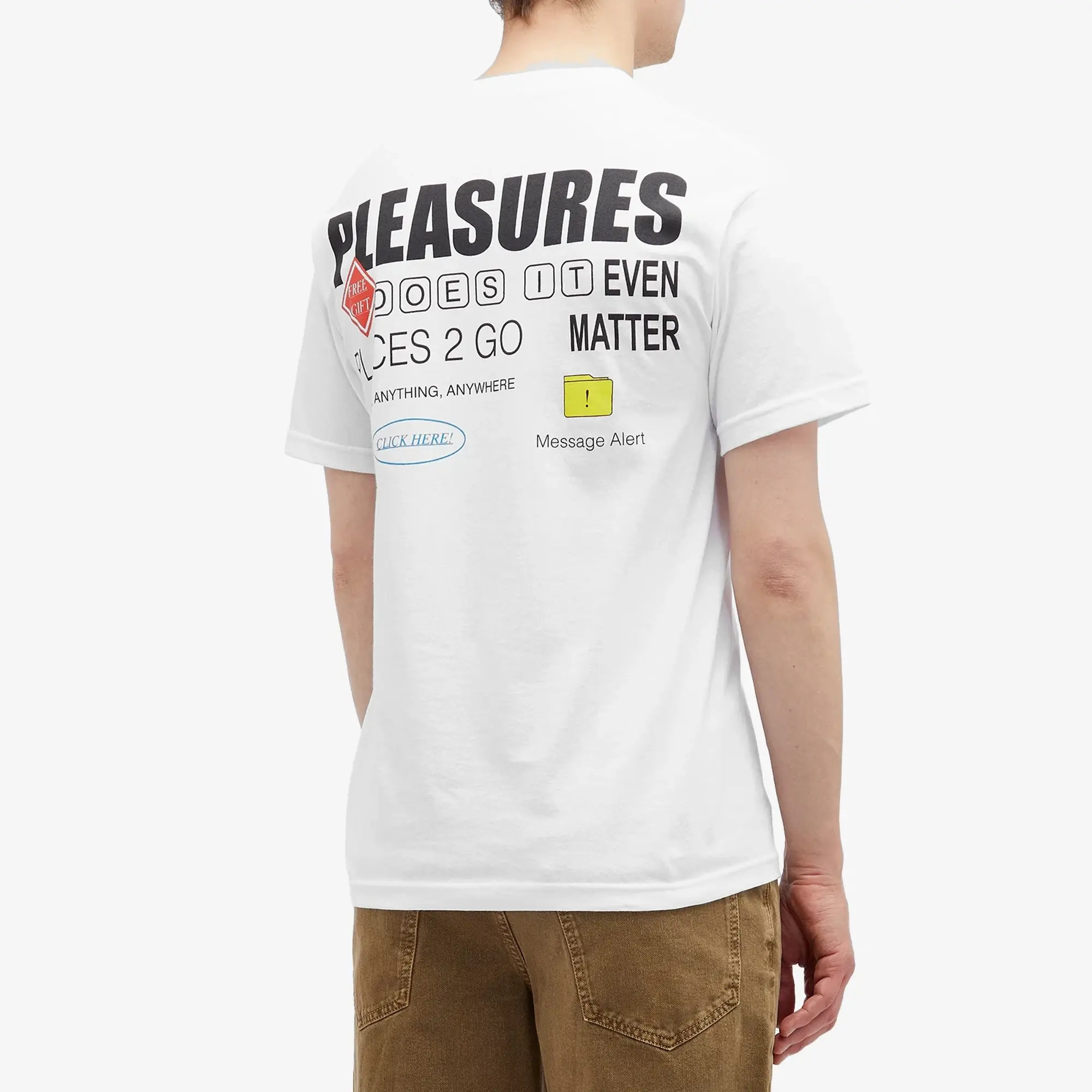 Pleasures Men's Grass Fed T-Shirt White
