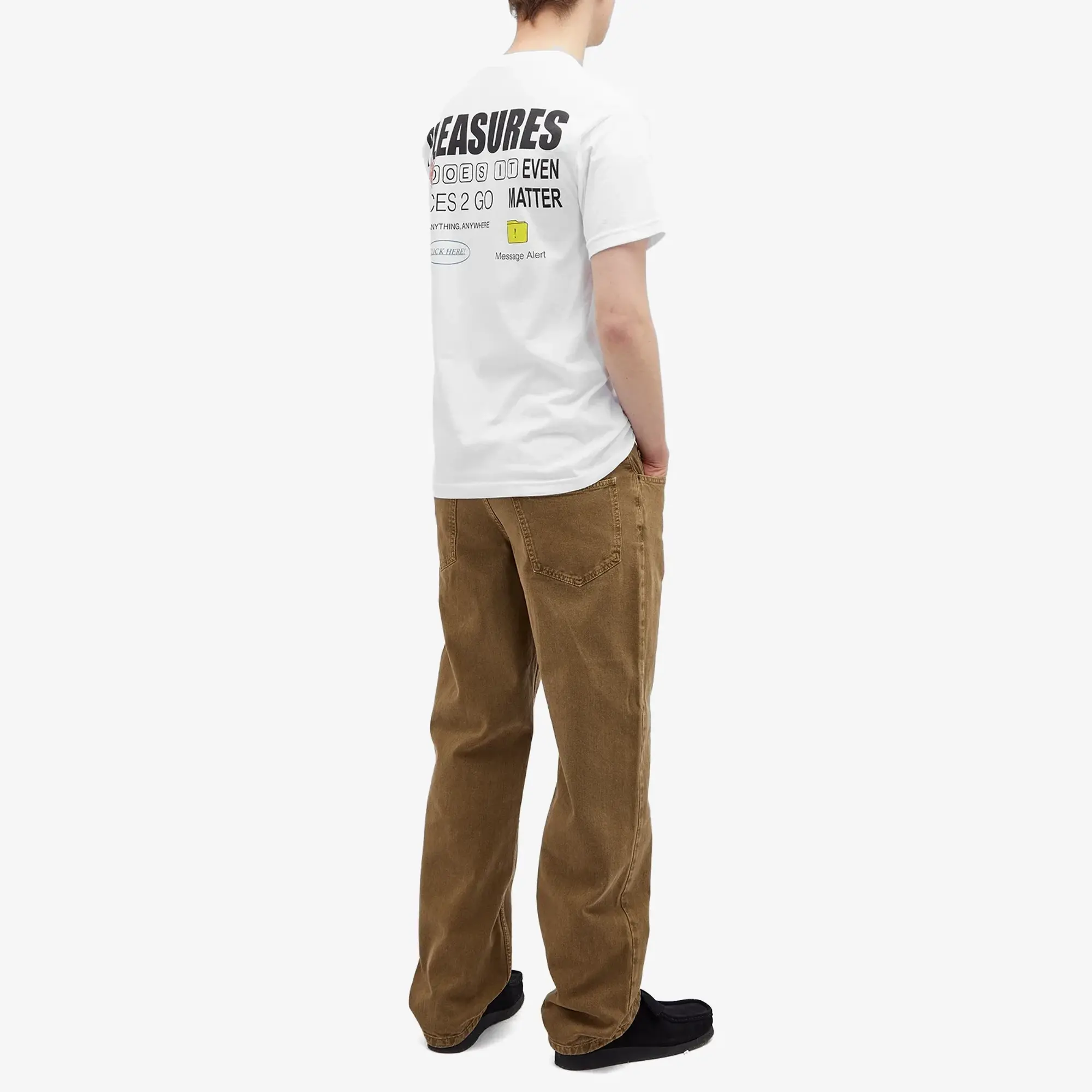 Pleasures Men's Grass Fed T-Shirt White