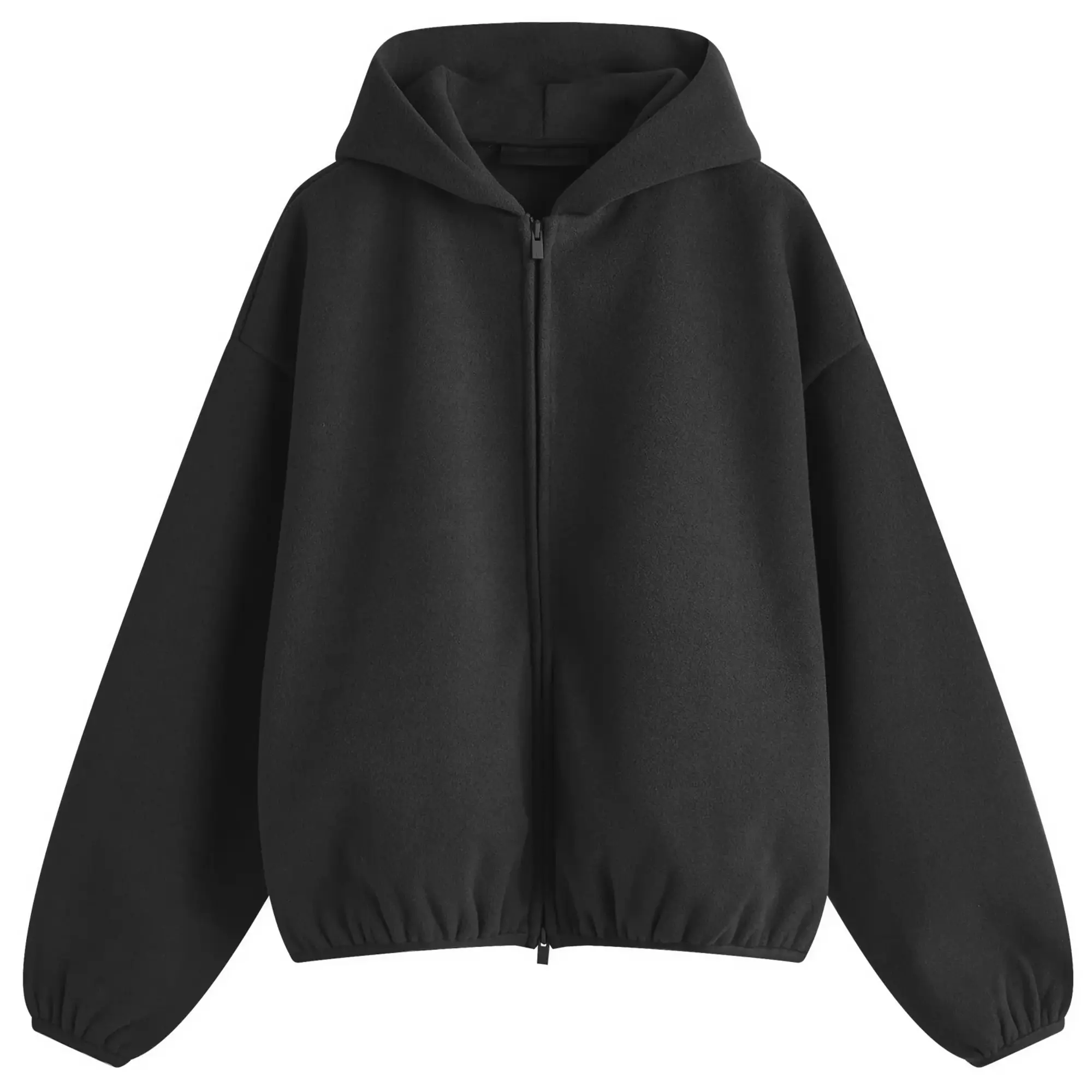 Fear of God ESSENTIALS Women's Brushed Hooded Bomber Jacket Black