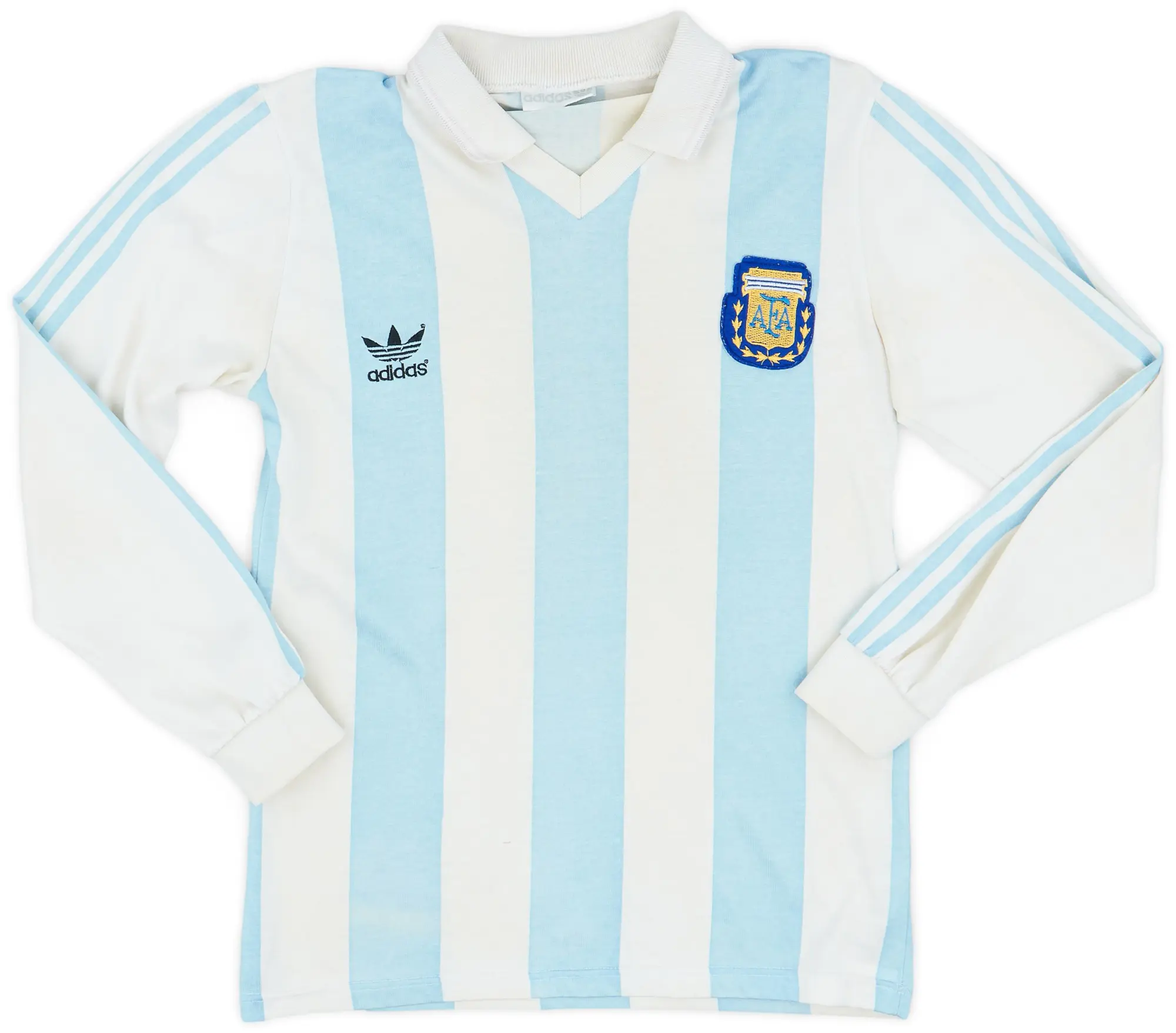 adidas 1992-94 Argentina Home L/S Shirt #10 - 7/10 - (S)