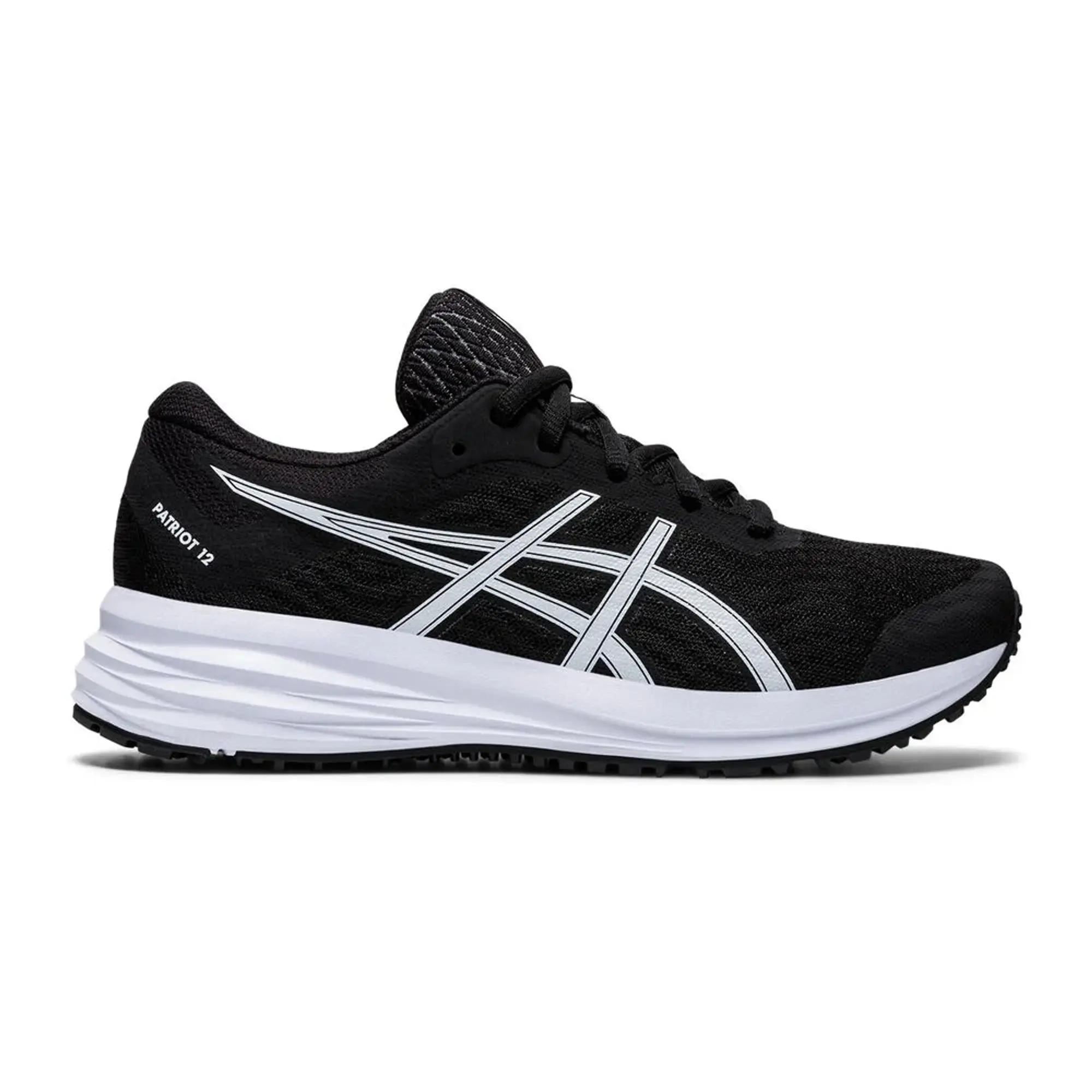 ASICS Patriot 12 GS Neutral Running Shoe Kids - Black, White