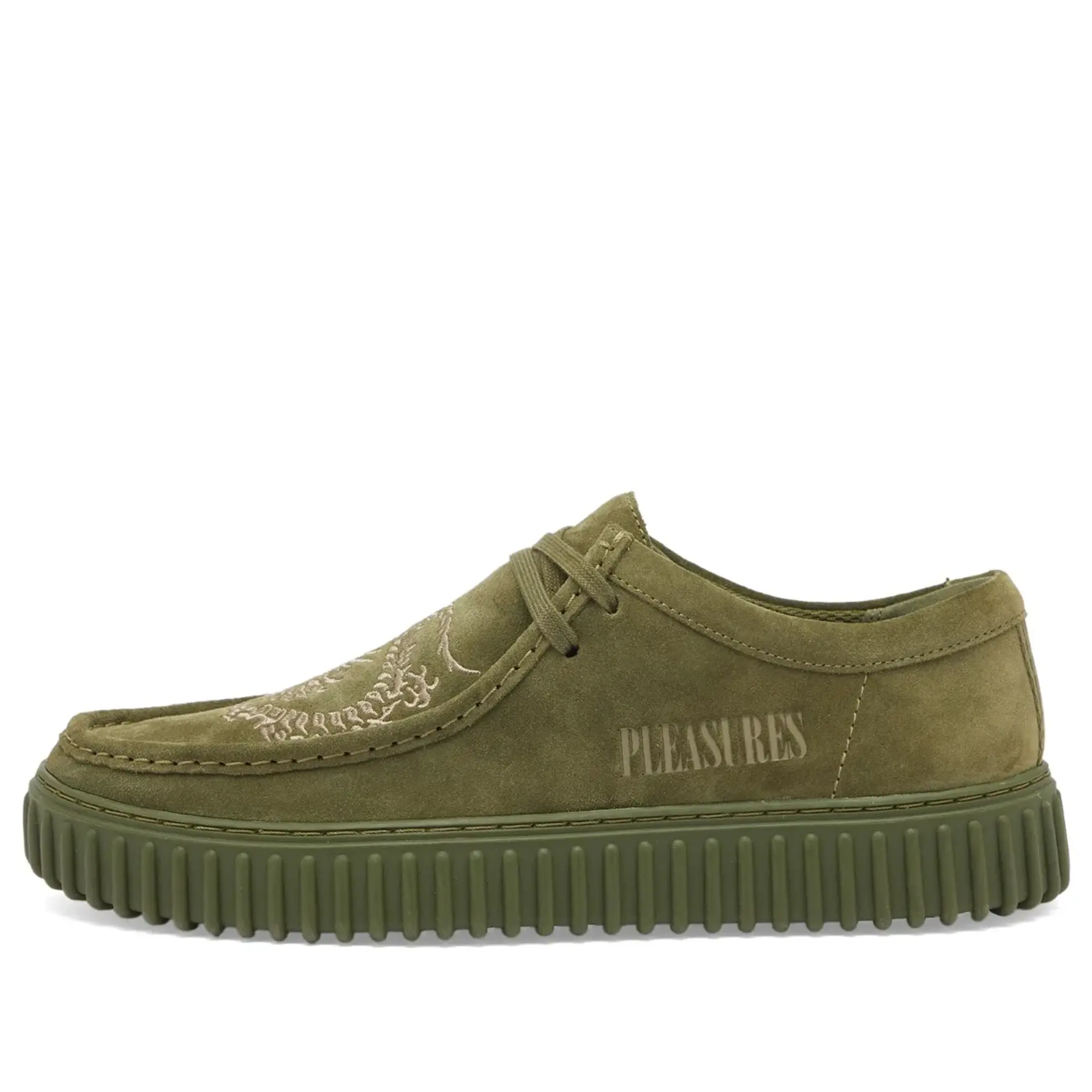 Clarks Originals Men's x Pleasures TorHill Dragon Green Suede