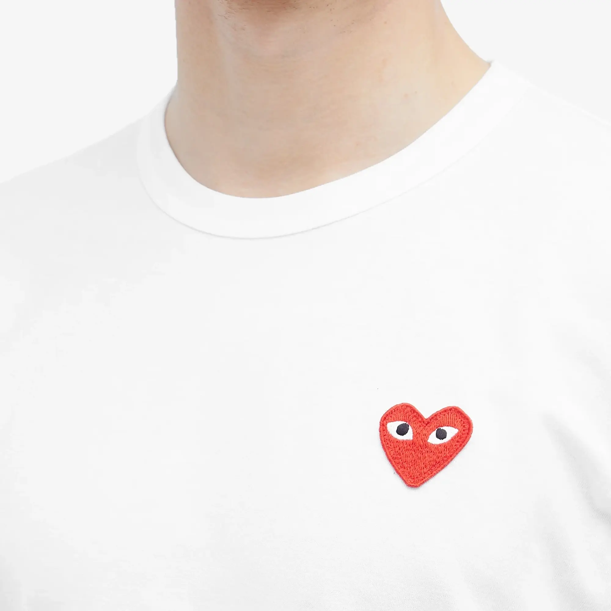 Comme des Garçons Play Men's Oversized Heart T-Shirt White