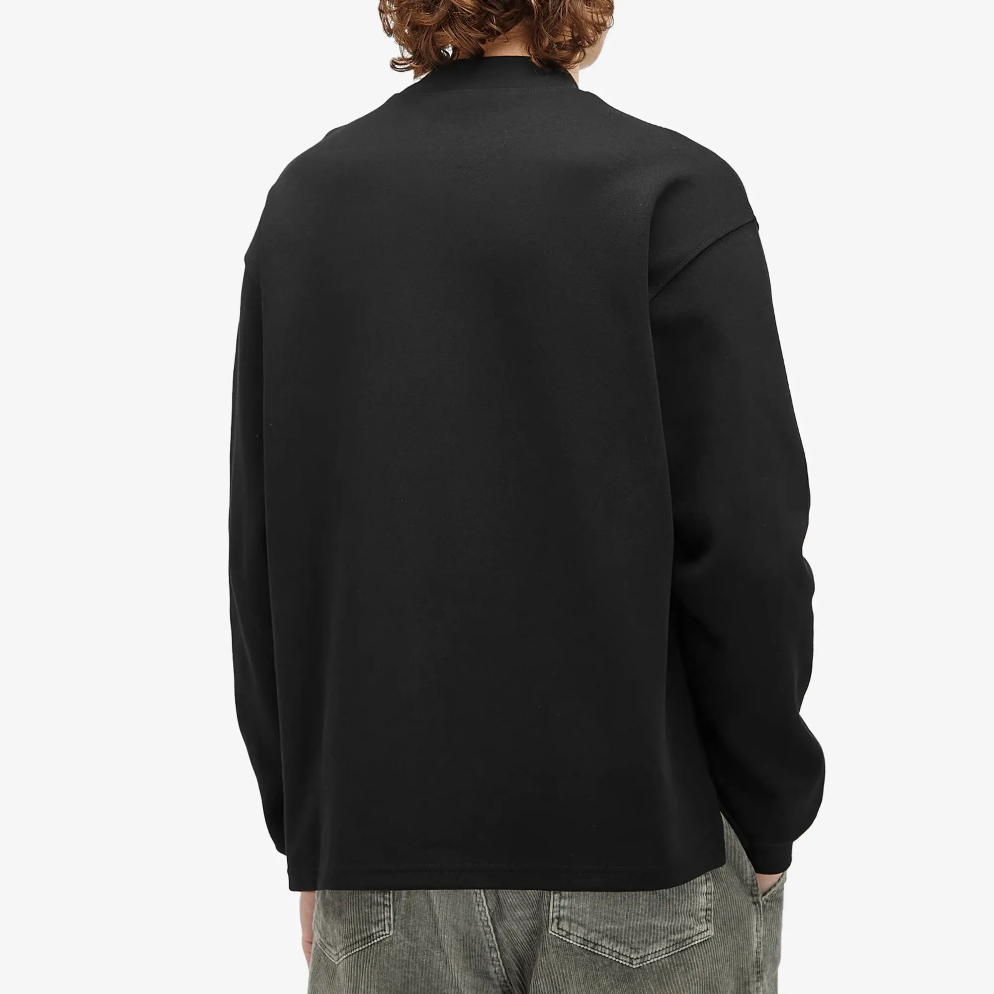 FrizmWORKS Men's Mock Neck Long Sleeve T-Shirt Black