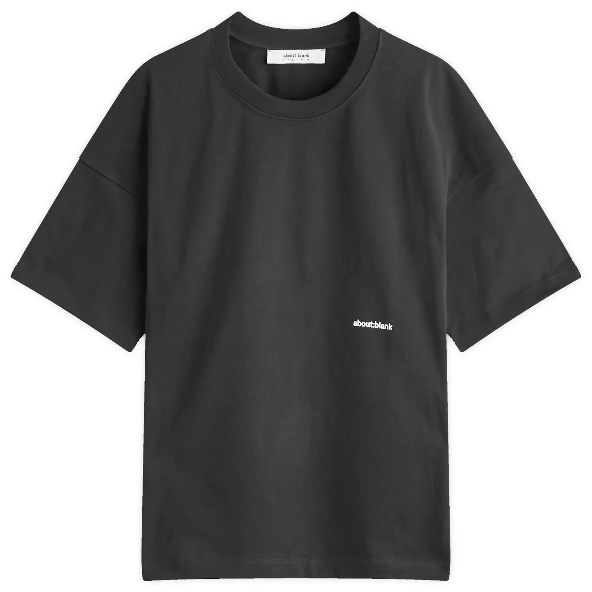 about:blank Men's Box Logo T-Shirt Black/Ecru