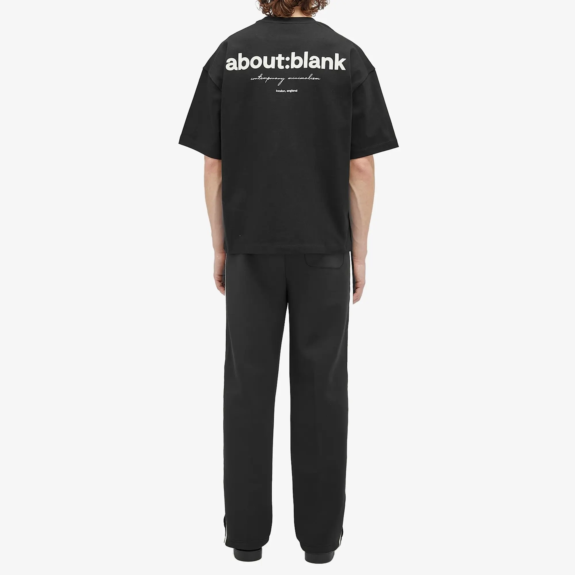 about:blank Men's Box Logo T-Shirt Black/Ecru