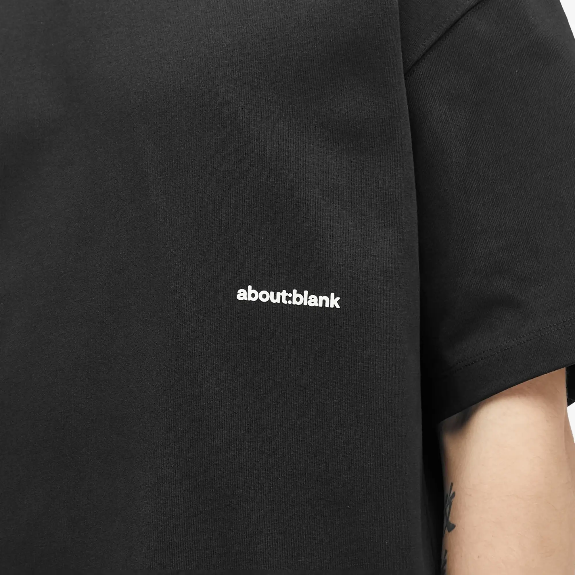about:blank Men's Box Logo T-Shirt Black/Ecru