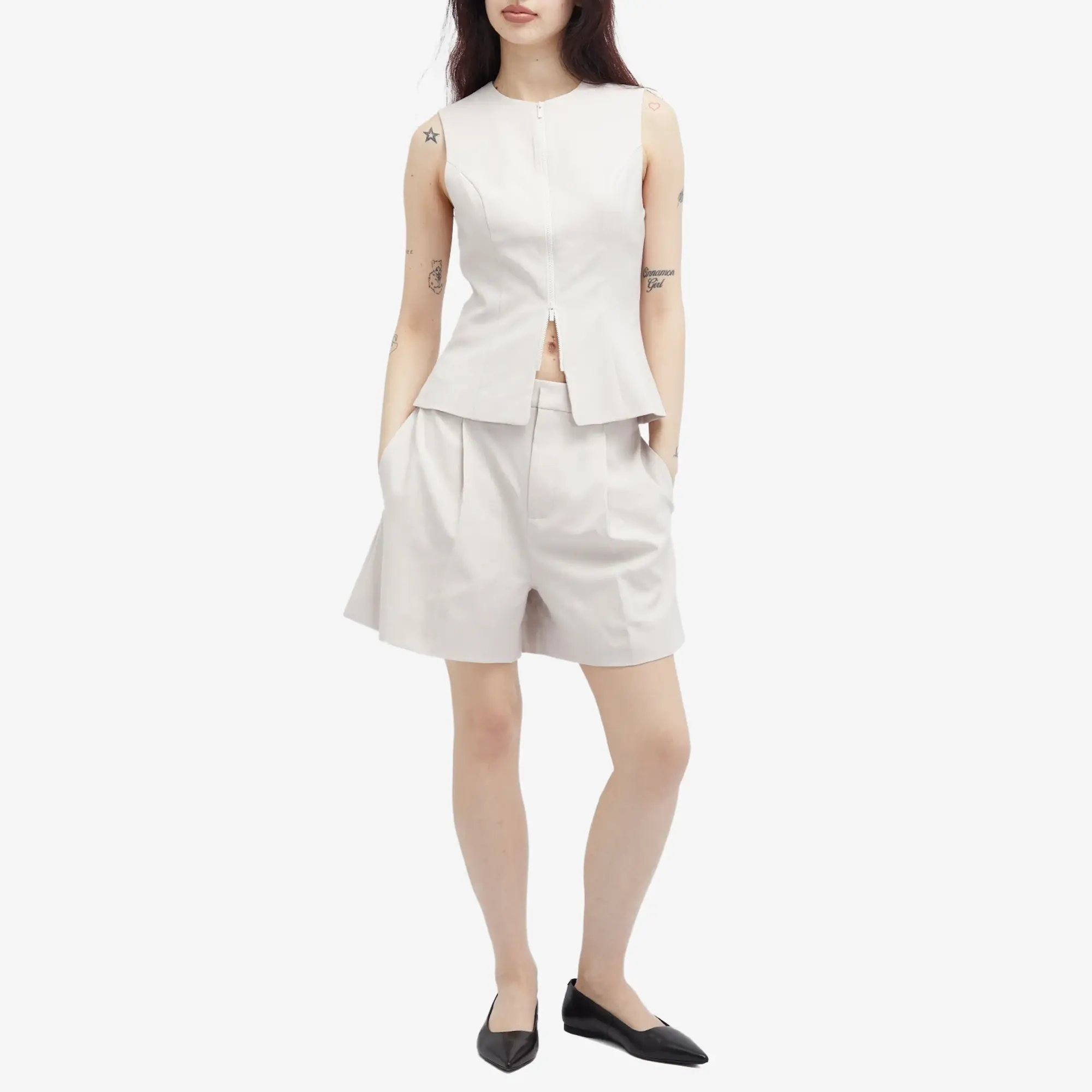 SIR. The Label Women's Laredo Tailored Short Light Ecru