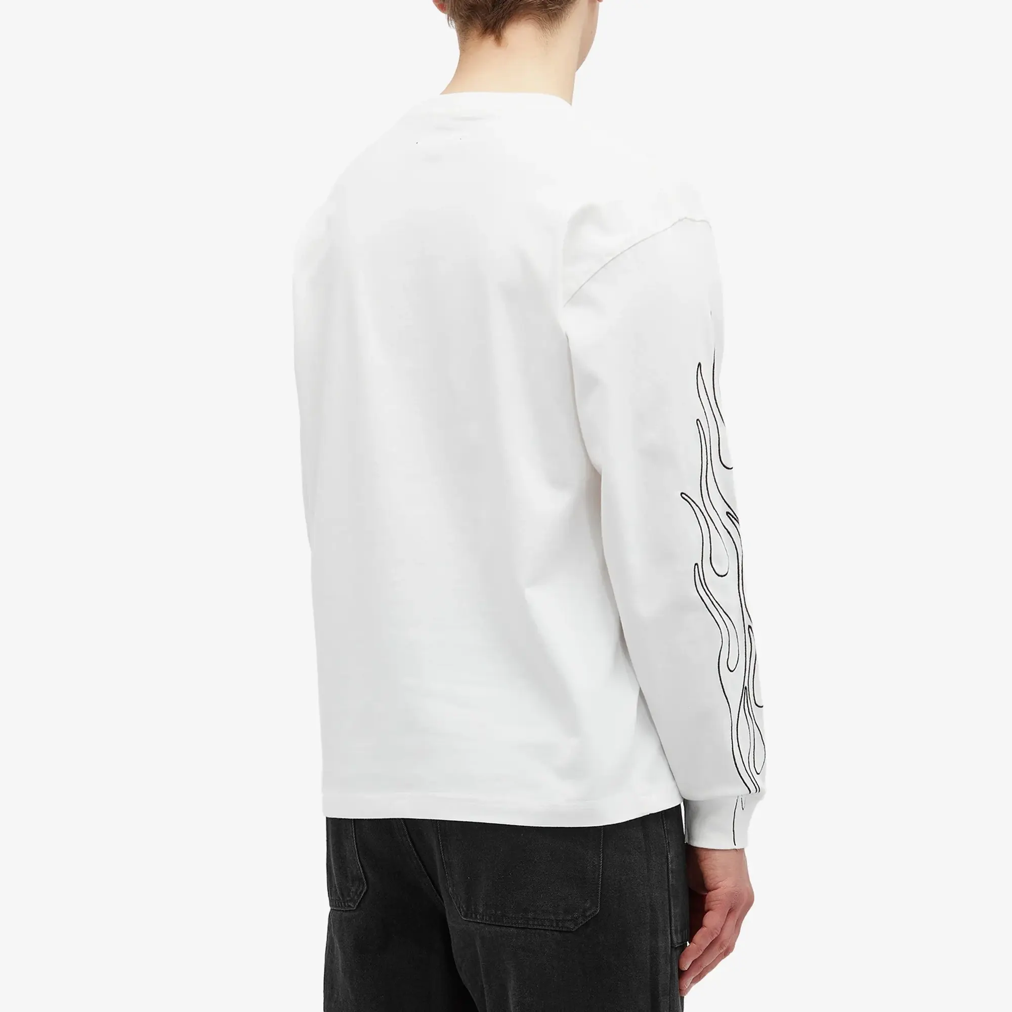 Pleasures Men's Fiery Heavyweight Longsleeve T-Shirt White