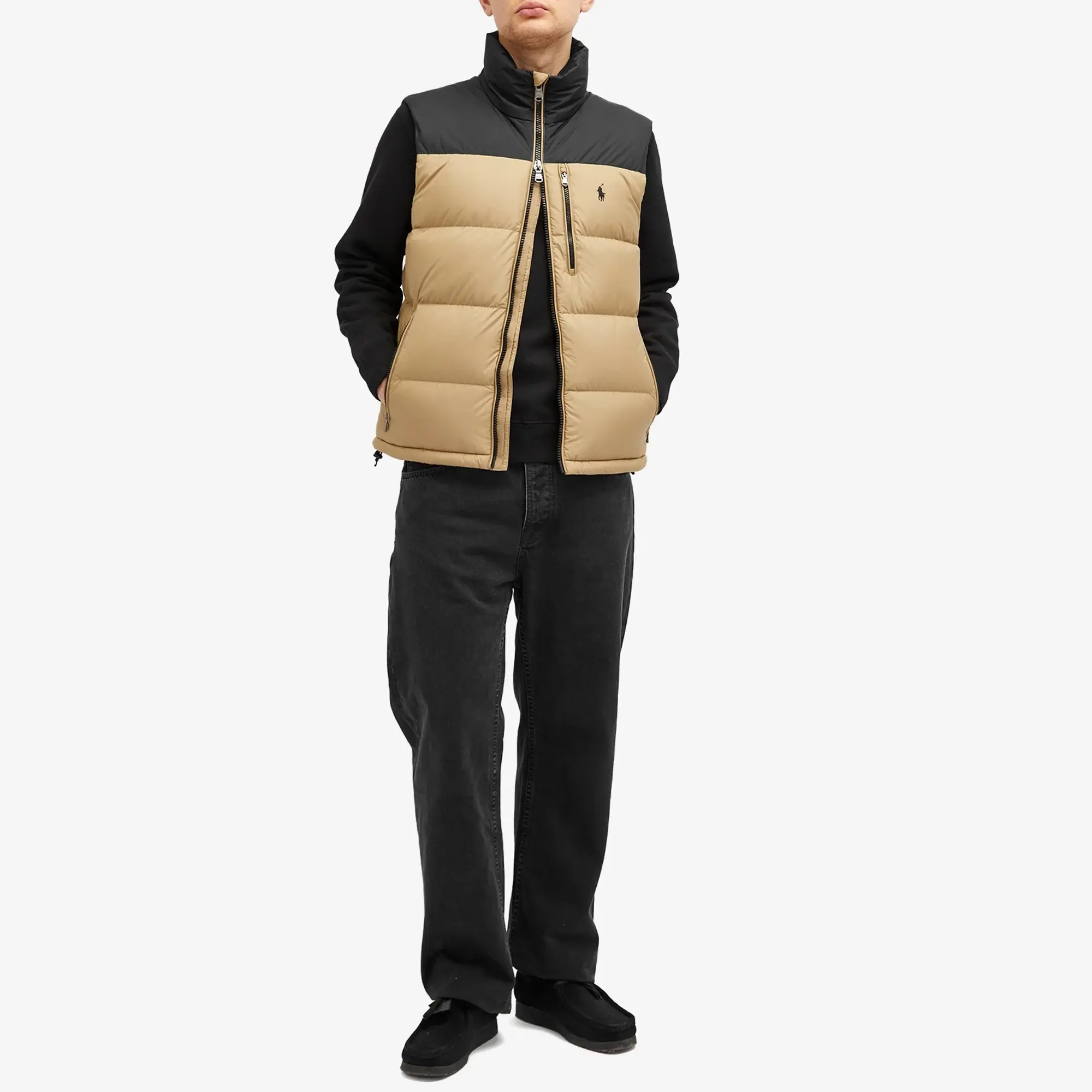 Polo Ralph Lauren Men's El Cap Down Vest Desert Khaki/Polo Black